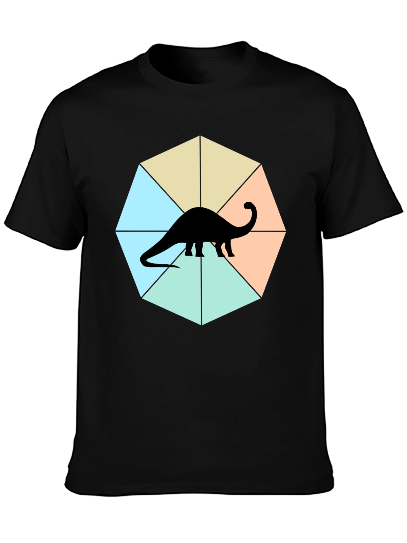 Dino Graphic Tee - Stylish Geometric Design