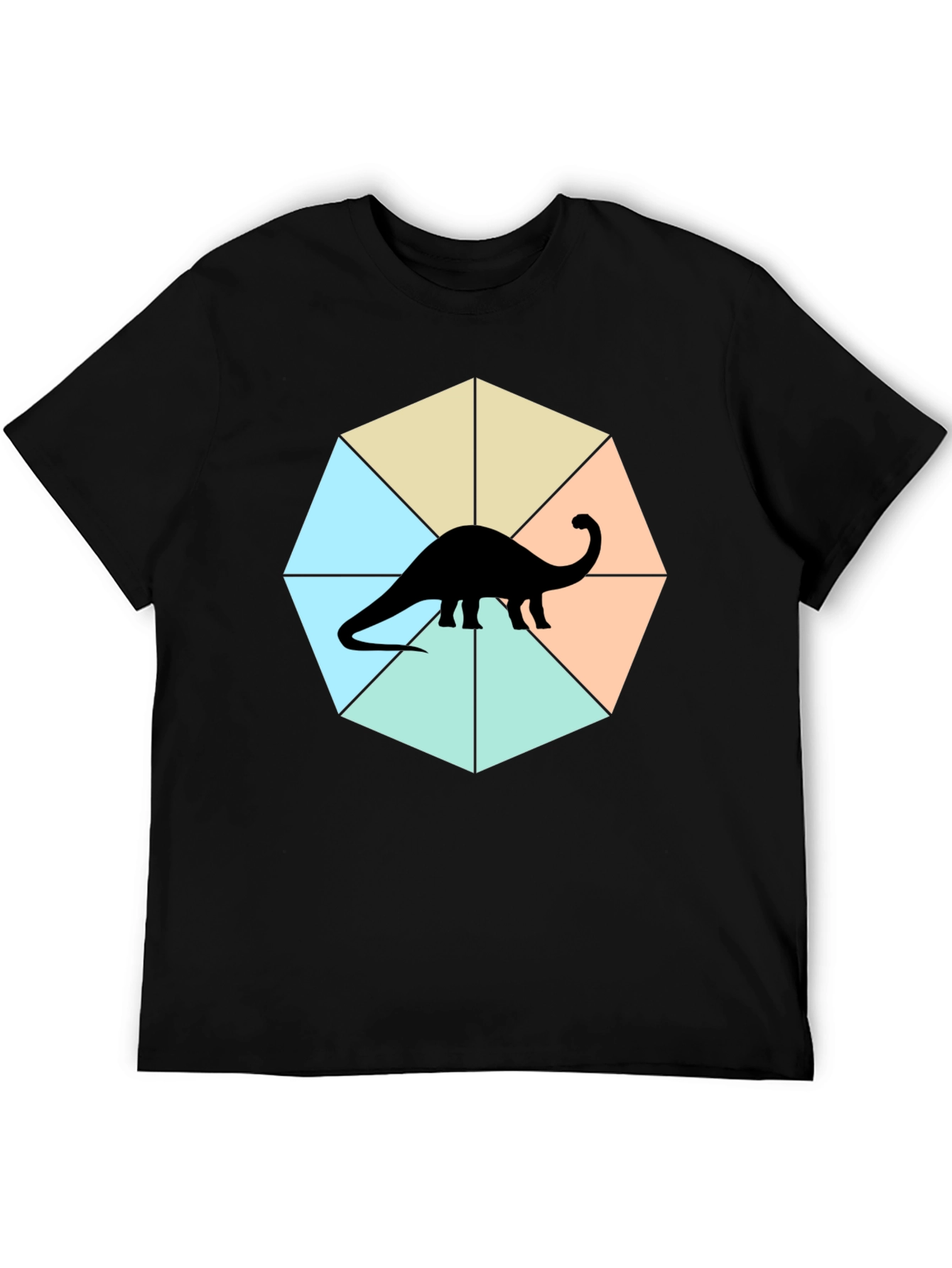 Dino Graphic Tee - Stylish Geometric Design