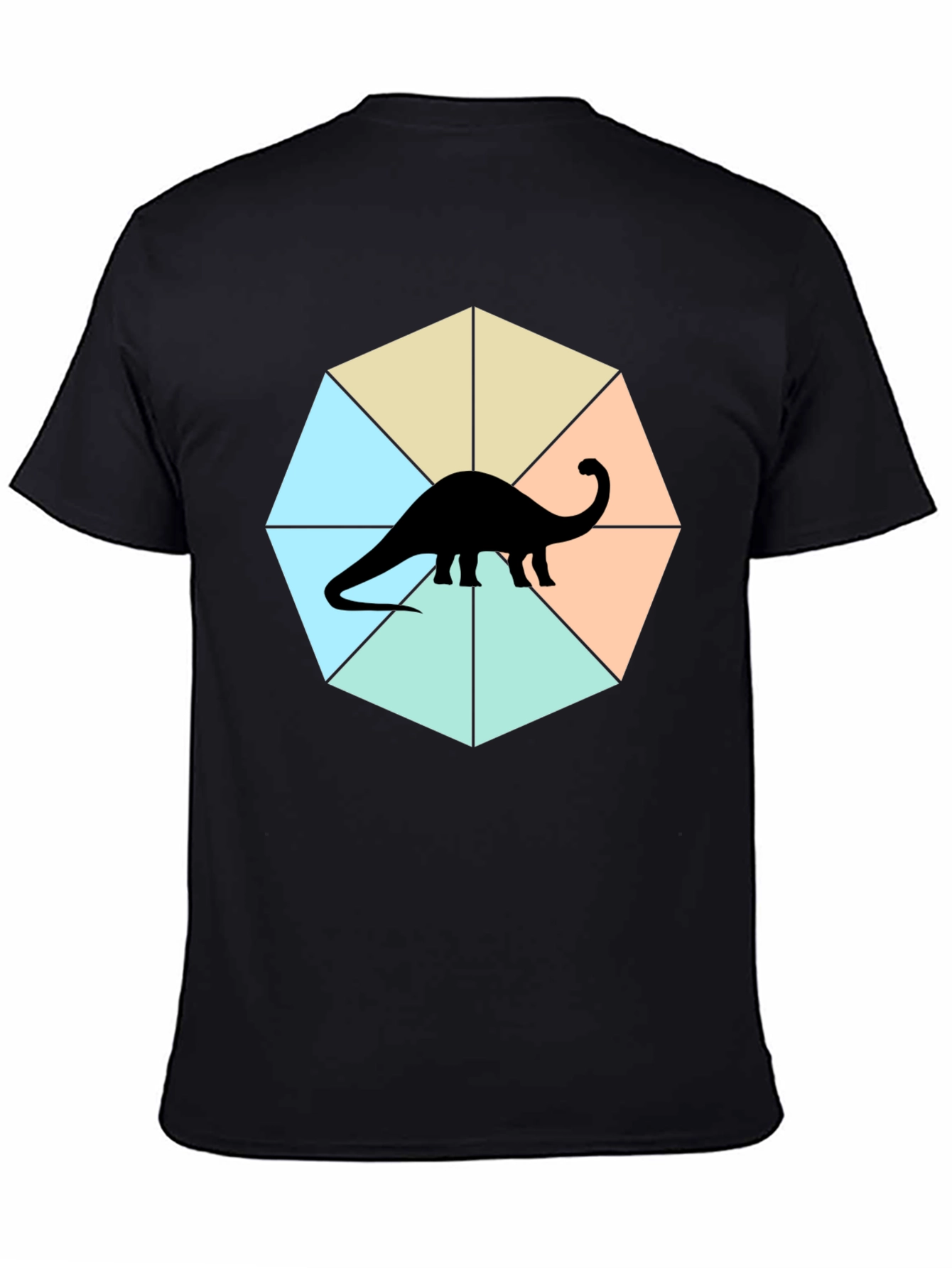 Dino Graphic Tee - Stylish Geometric Design