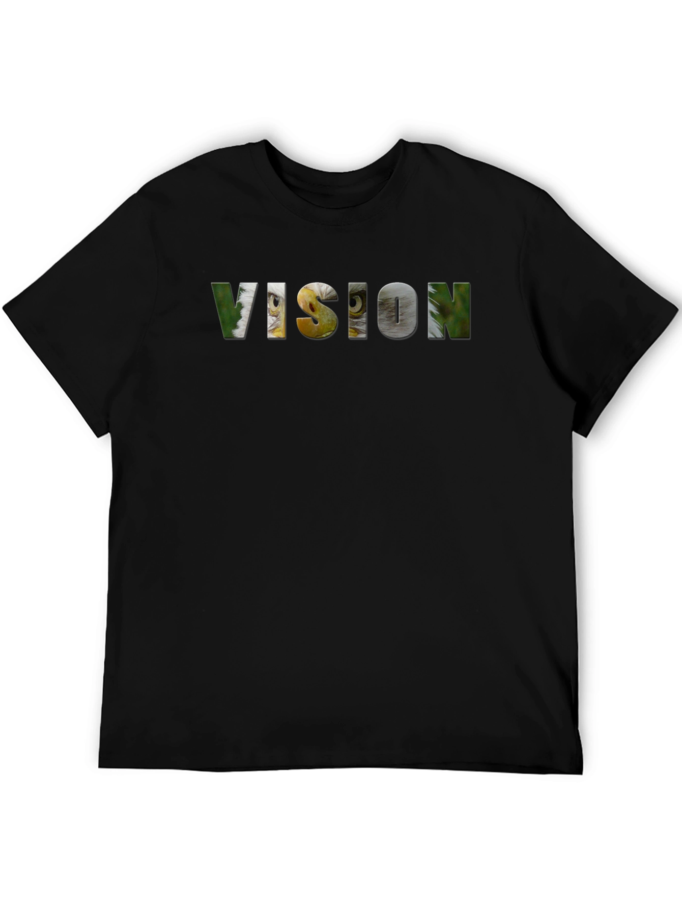 Vision Eagle Graphic Tee - Stylish Black T-Shirt