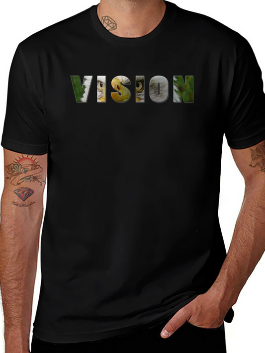 Vision Eagle Graphic Tee - Stylish Black T-Shirt