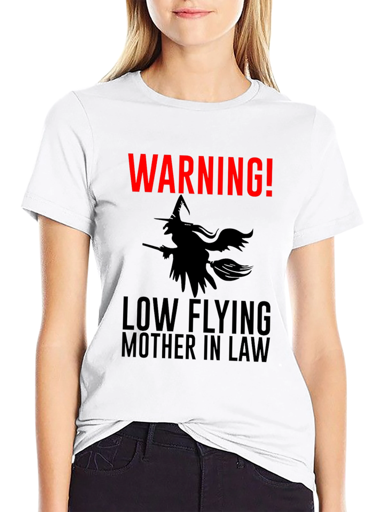 Warning! Low Flying Mother-in-Law Graphic Tee
