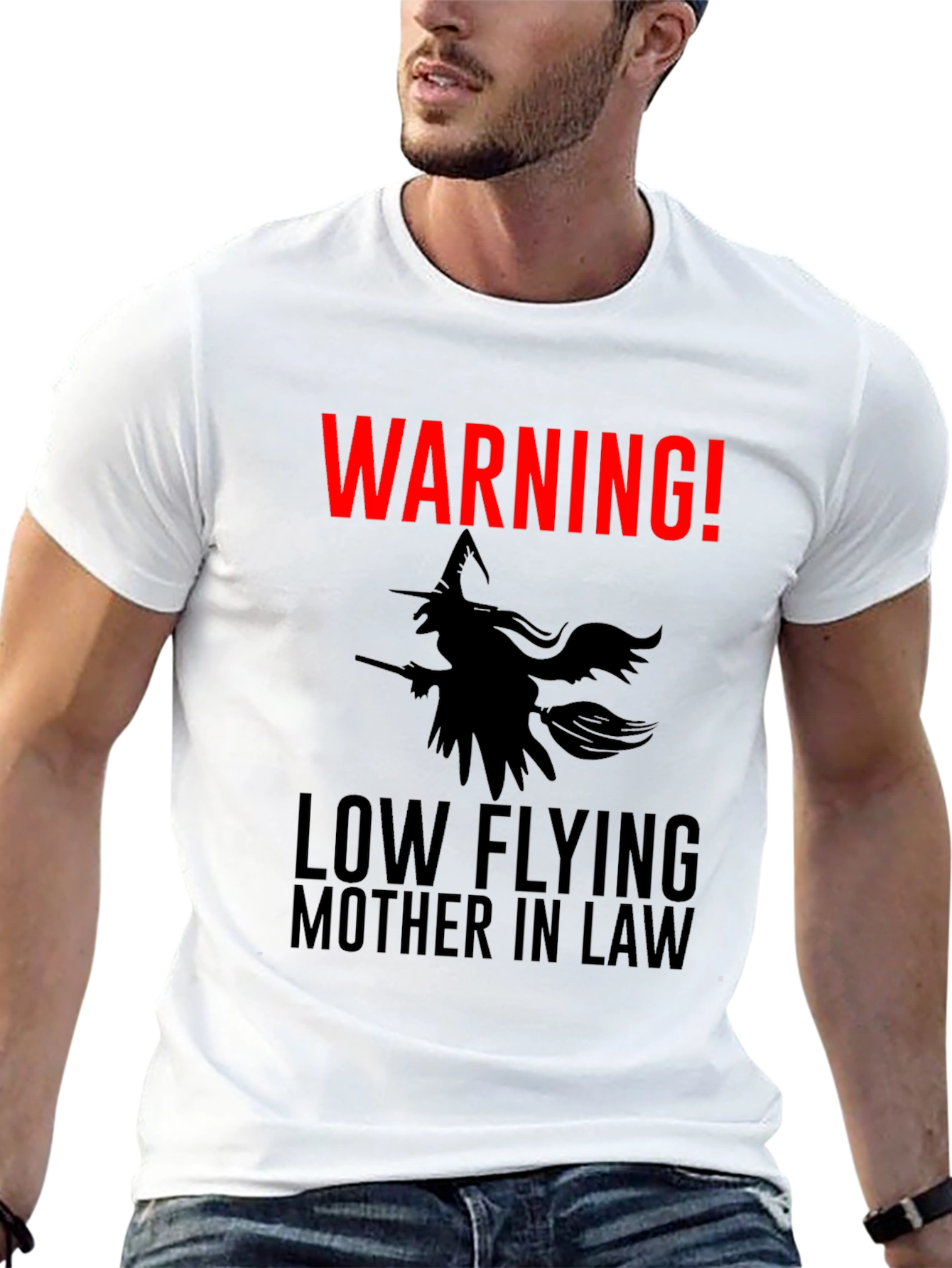 Warning! Low Flying Mother-in-Law Graphic Tee