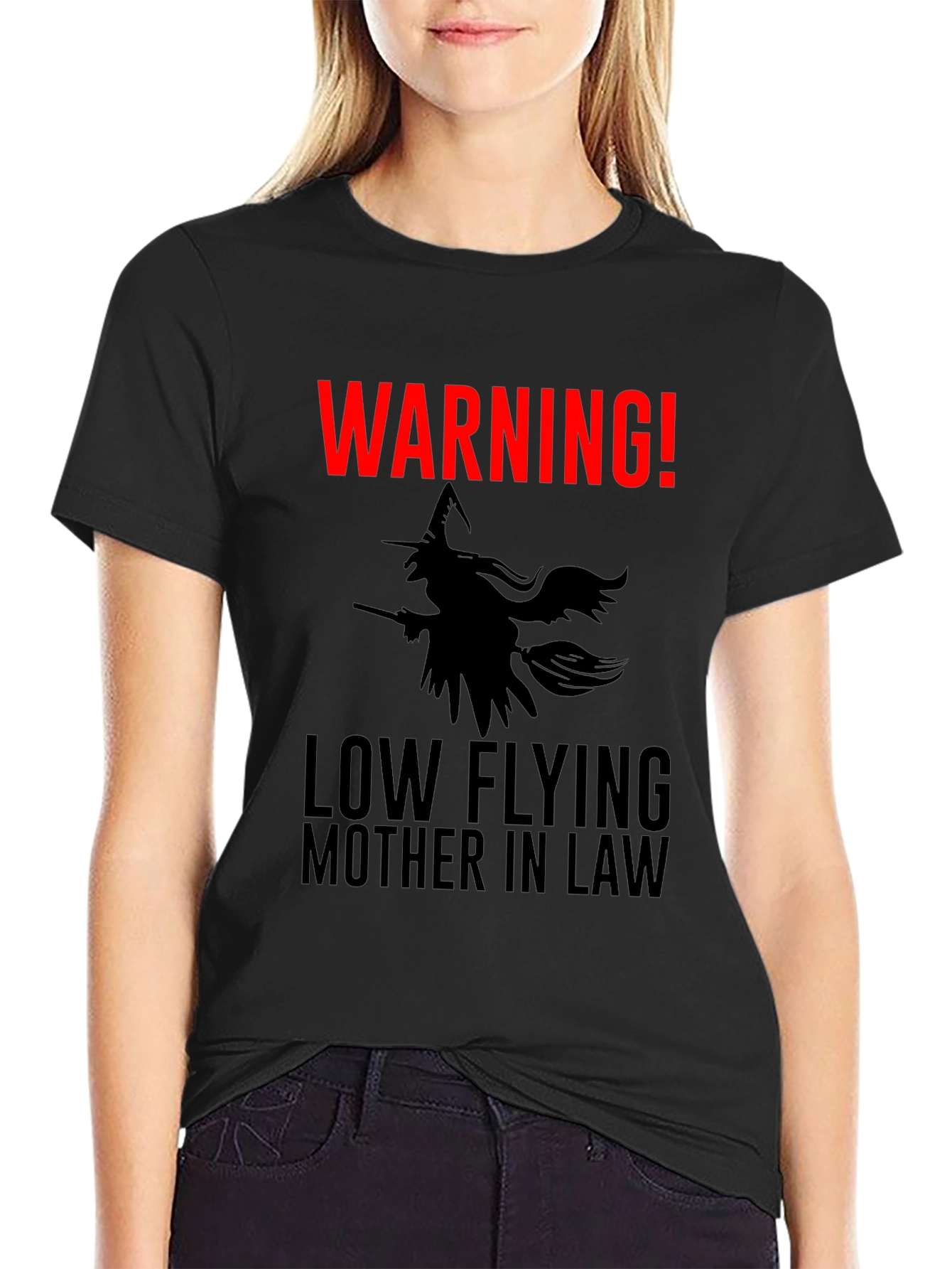 Warning! Low Flying Mother-in-Law Graphic Tee