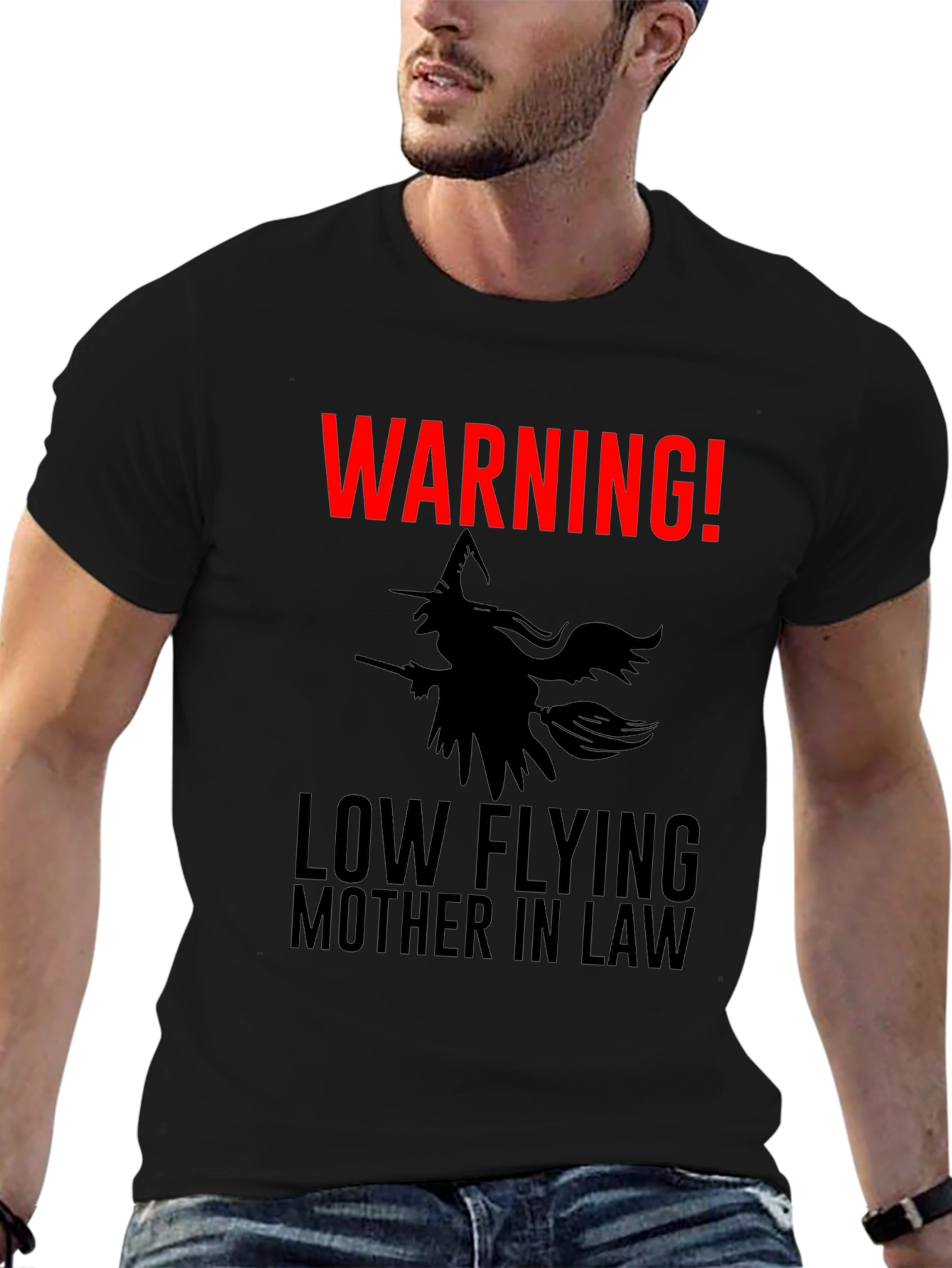 Warning! Low Flying Mother-in-Law Graphic Tee