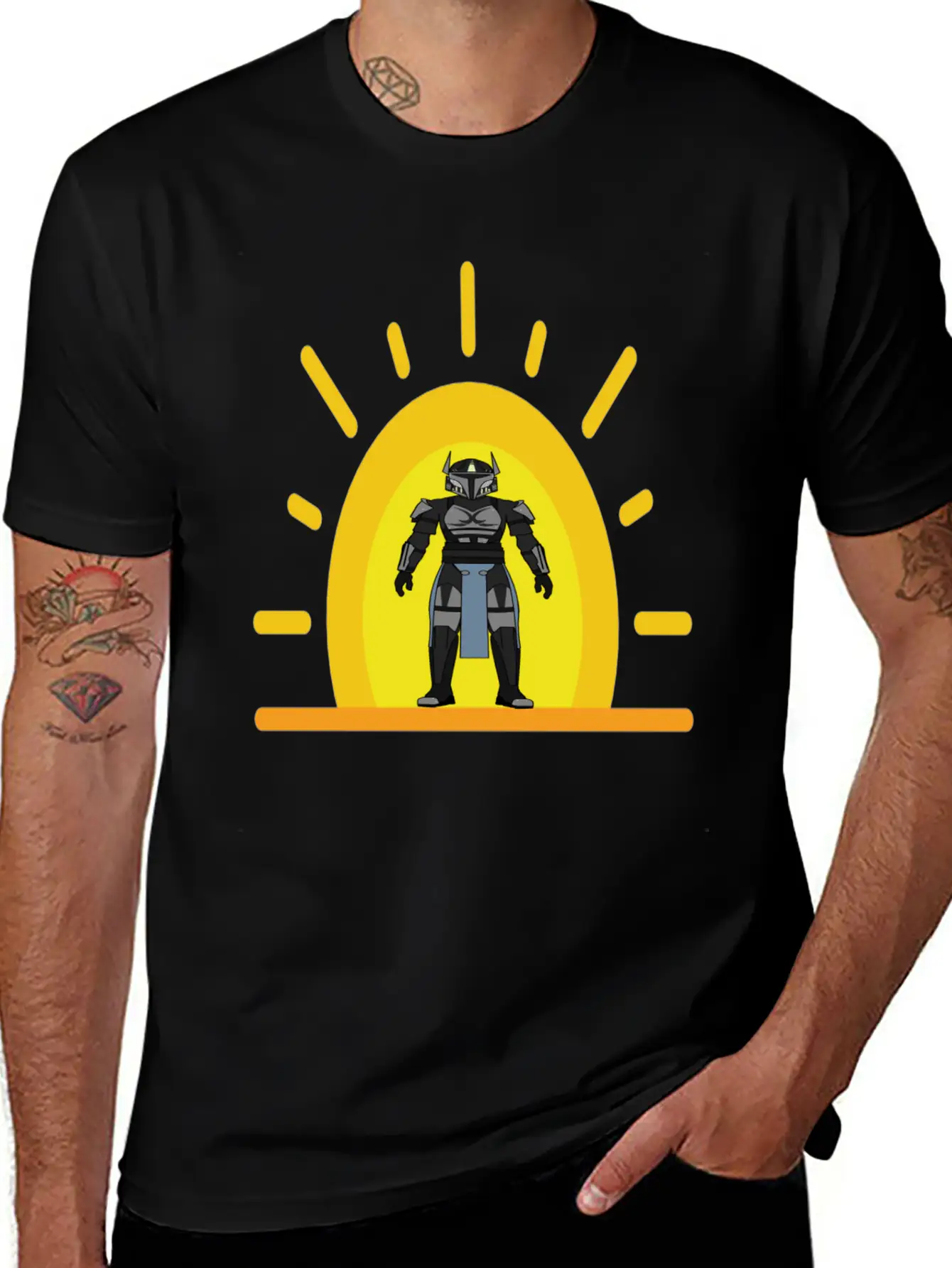 Star Wars Mens Mandalorian Warrior Graphic T-shirt Unisex Casual T-Shirt – Clean Design For Daily Comfort