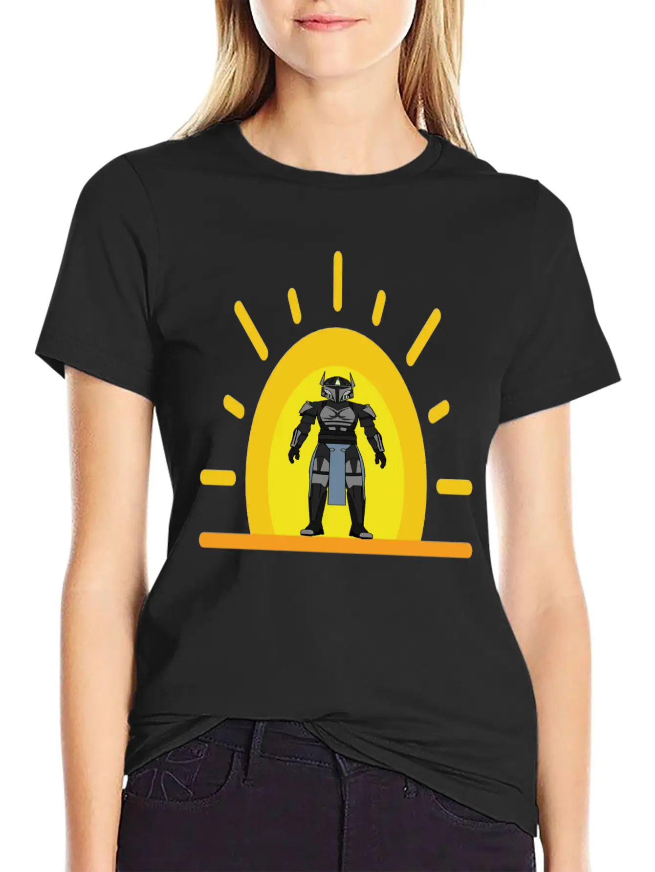 Star Wars Mens Mandalorian Warrior Graphic T-shirt Unisex Casual T-Shirt – Clean Design For Daily Comfort