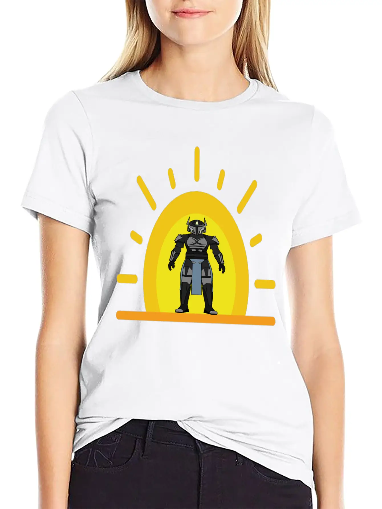 Star Wars Mens Mandalorian Warrior Graphic T-shirt Unisex Casual T-Shirt – Clean Design For Daily Comfort