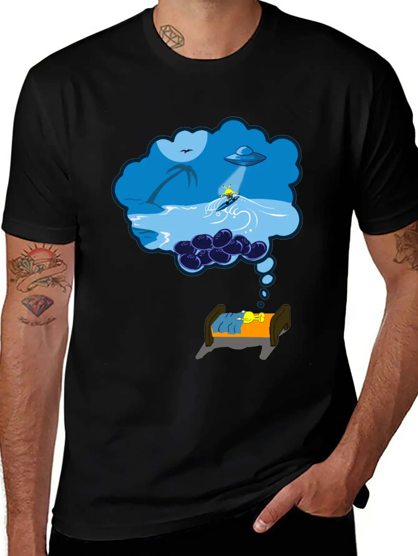 Strainge - Blue Dream Marijuana Strain Shirt Unisex Casual T-Shirt – Clean Design For Daily Comfort