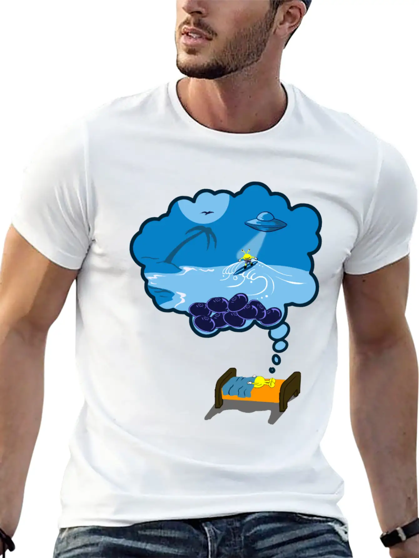 Strainge - Blue Dream Marijuana Strain Shirt Unisex Casual T-Shirt – Clean Design For Daily Comfort
