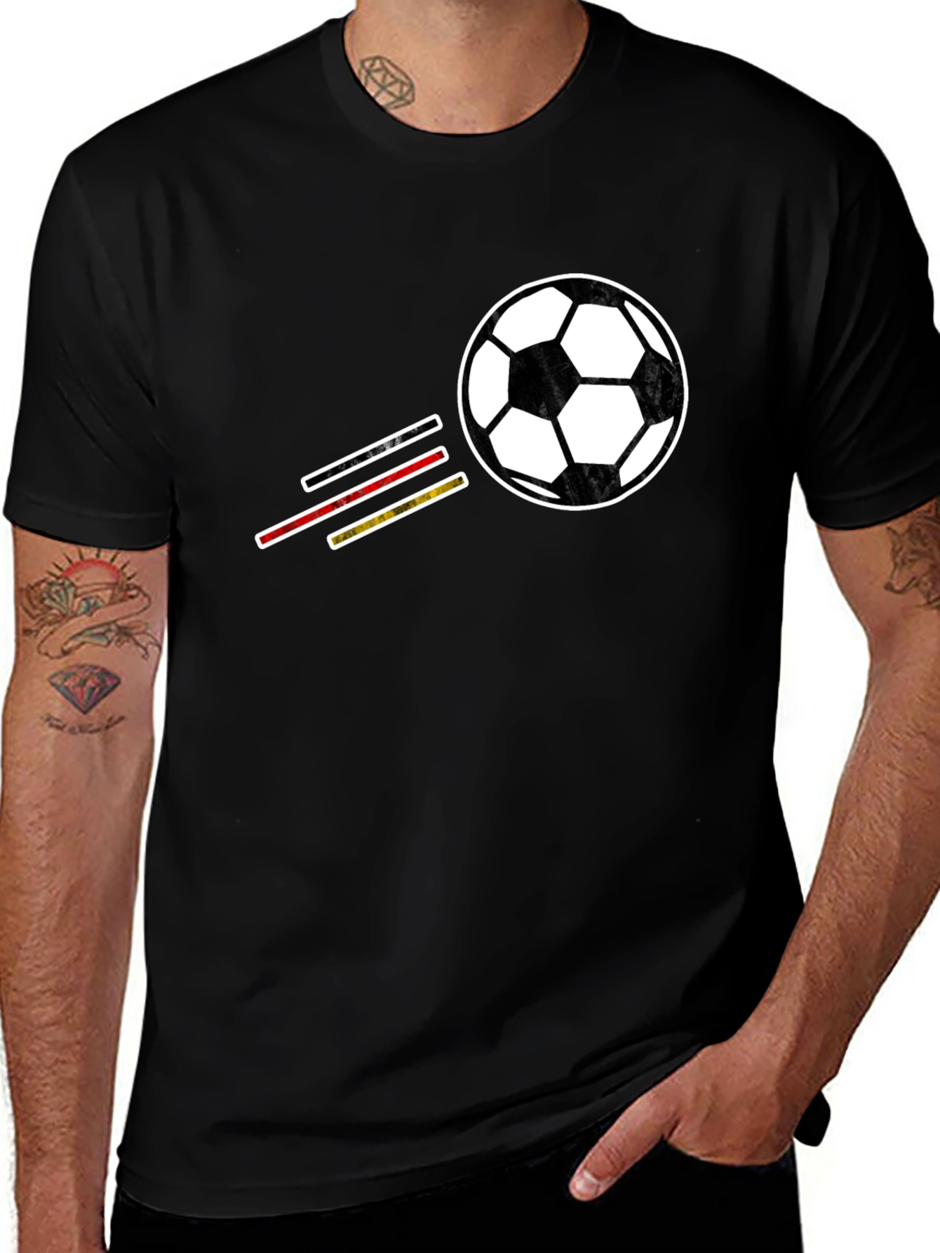 Soccer Ball T-Shirt - Black Graphic Tee