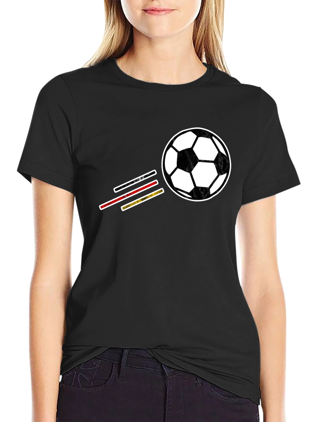 Soccer Ball T-Shirt - Black Graphic Tee