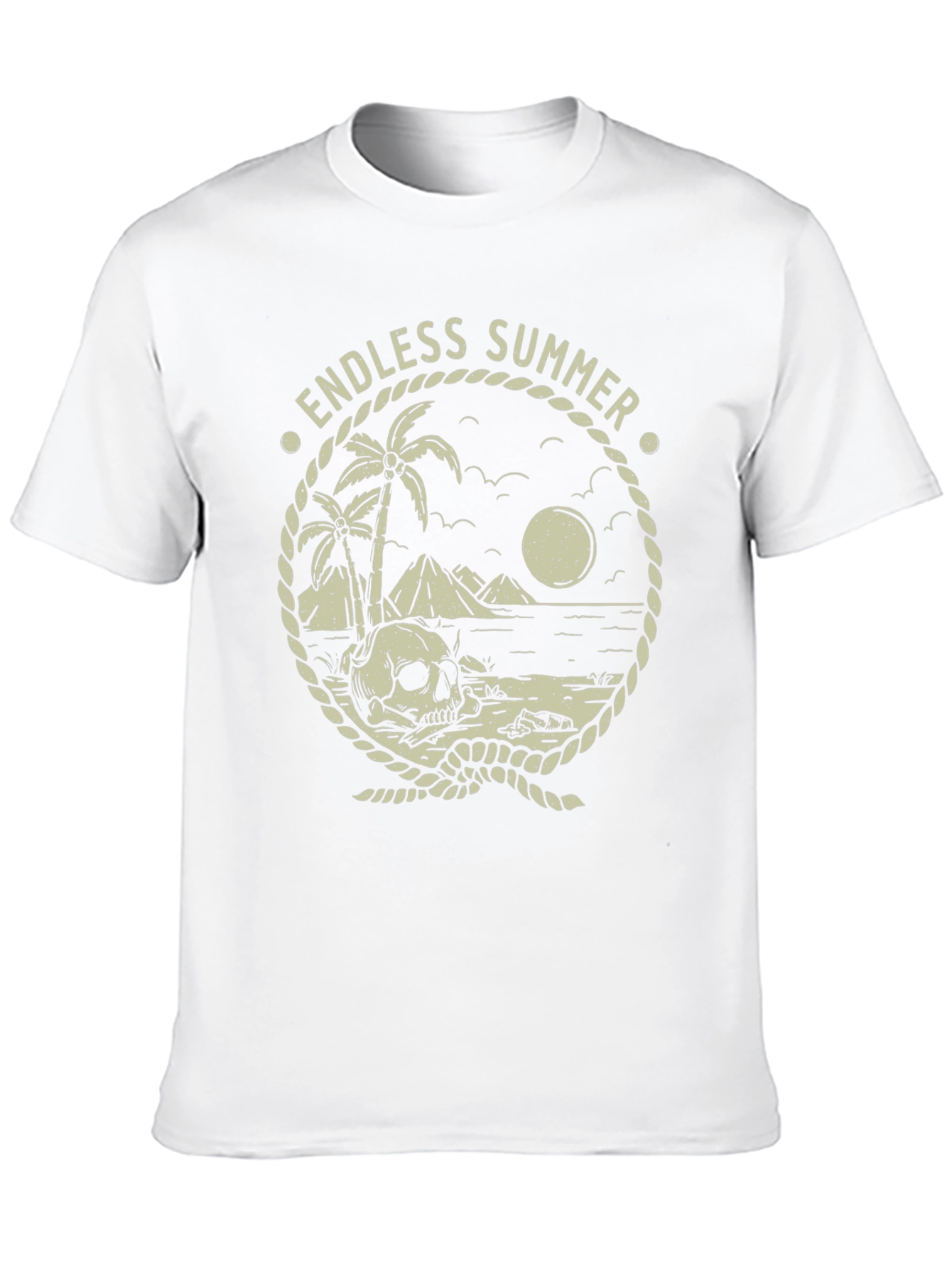 Endless Summer Skull Beach Graphic T-Shirt