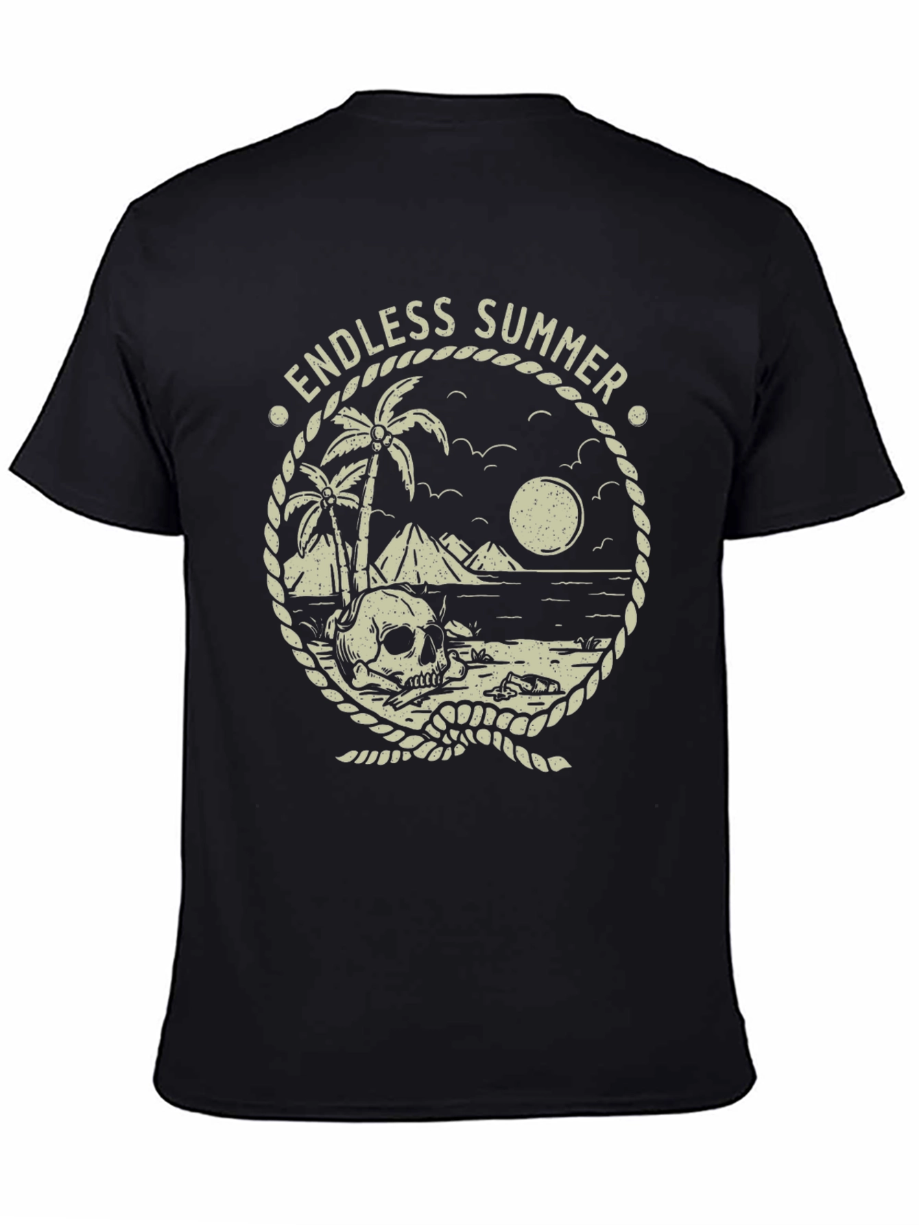 Endless Summer Skull Beach Graphic T-Shirt