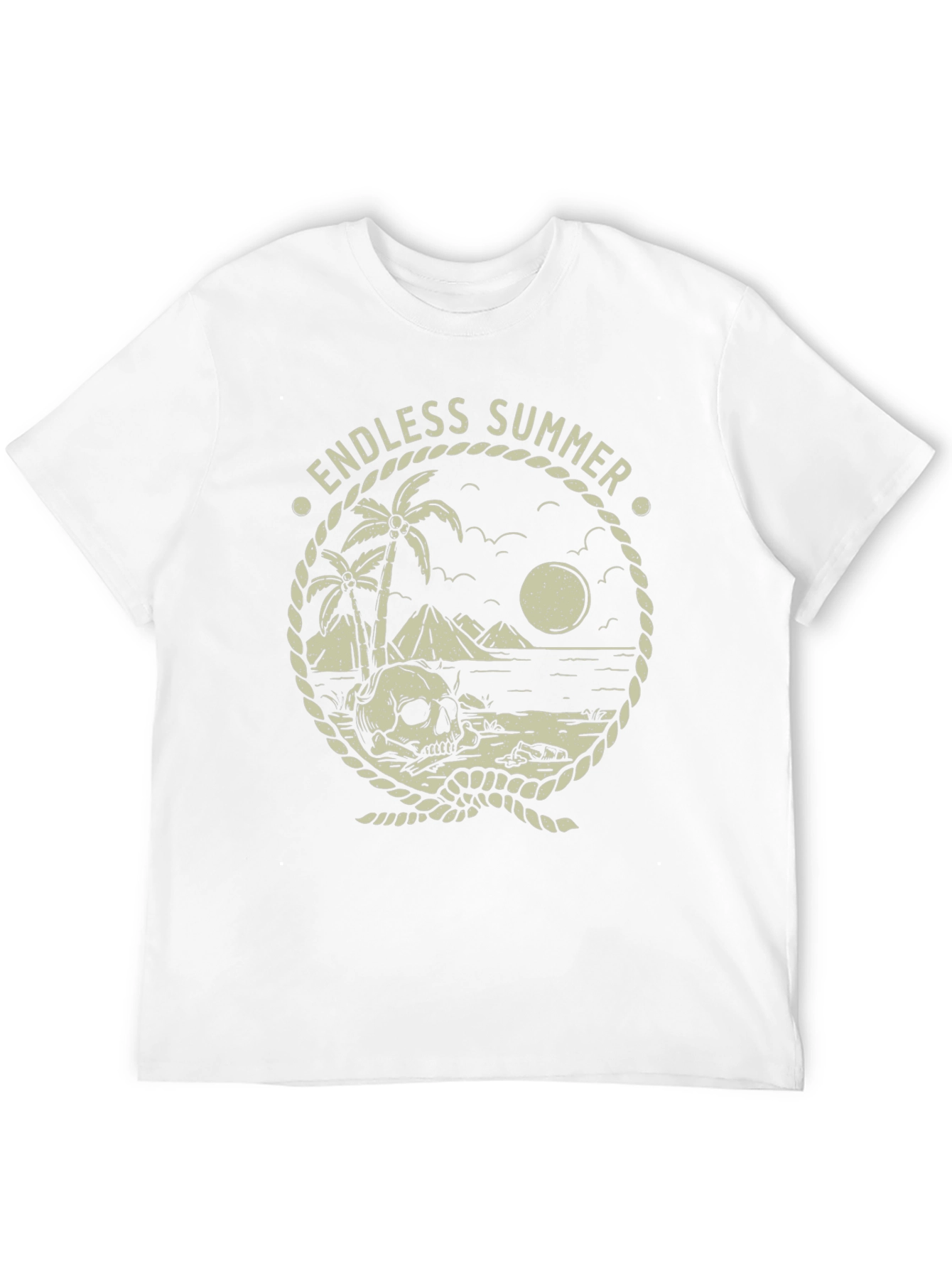 Endless Summer Skull Beach Graphic T-Shirt