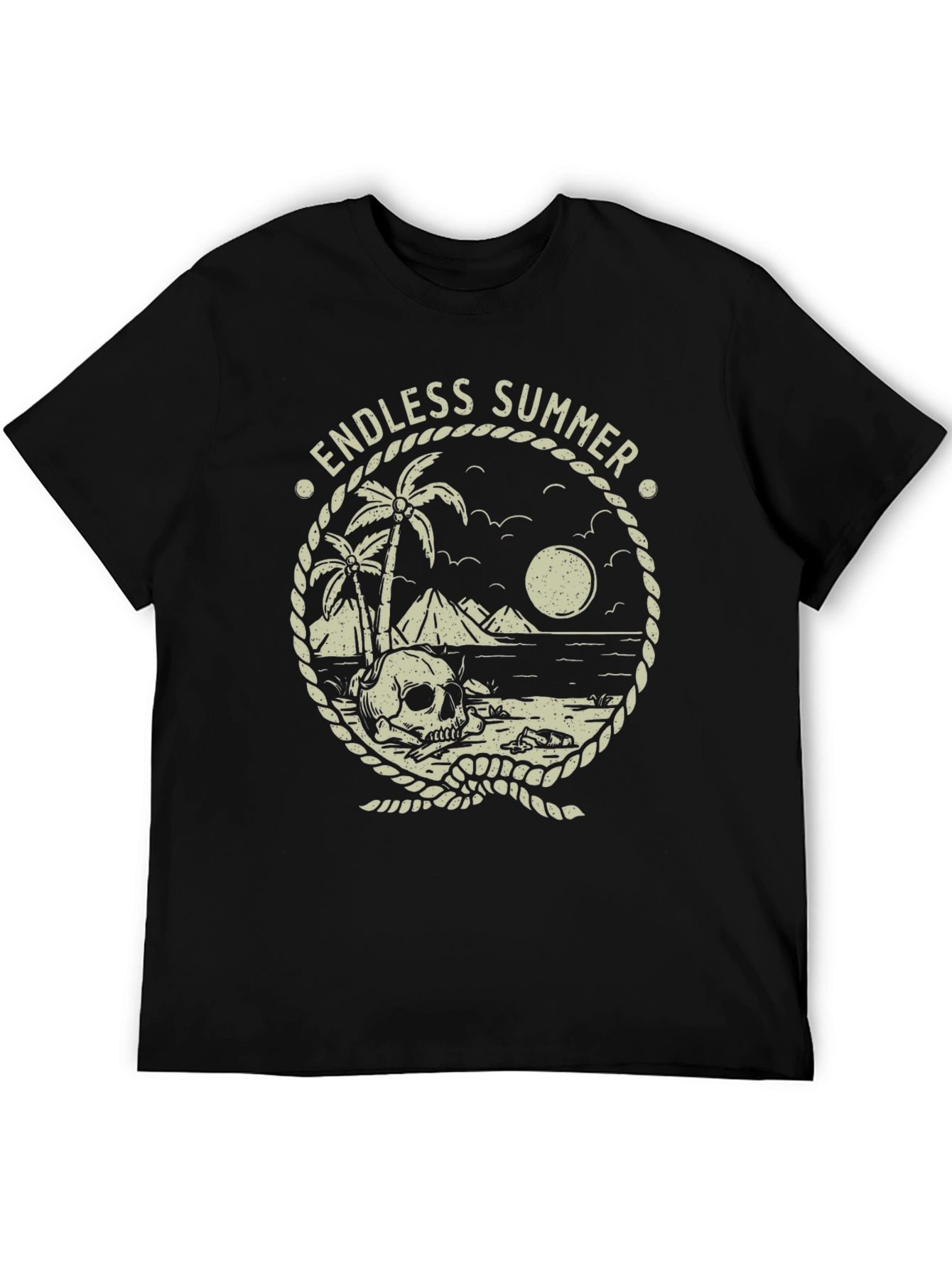 Endless Summer Skull Beach Graphic T-Shirt