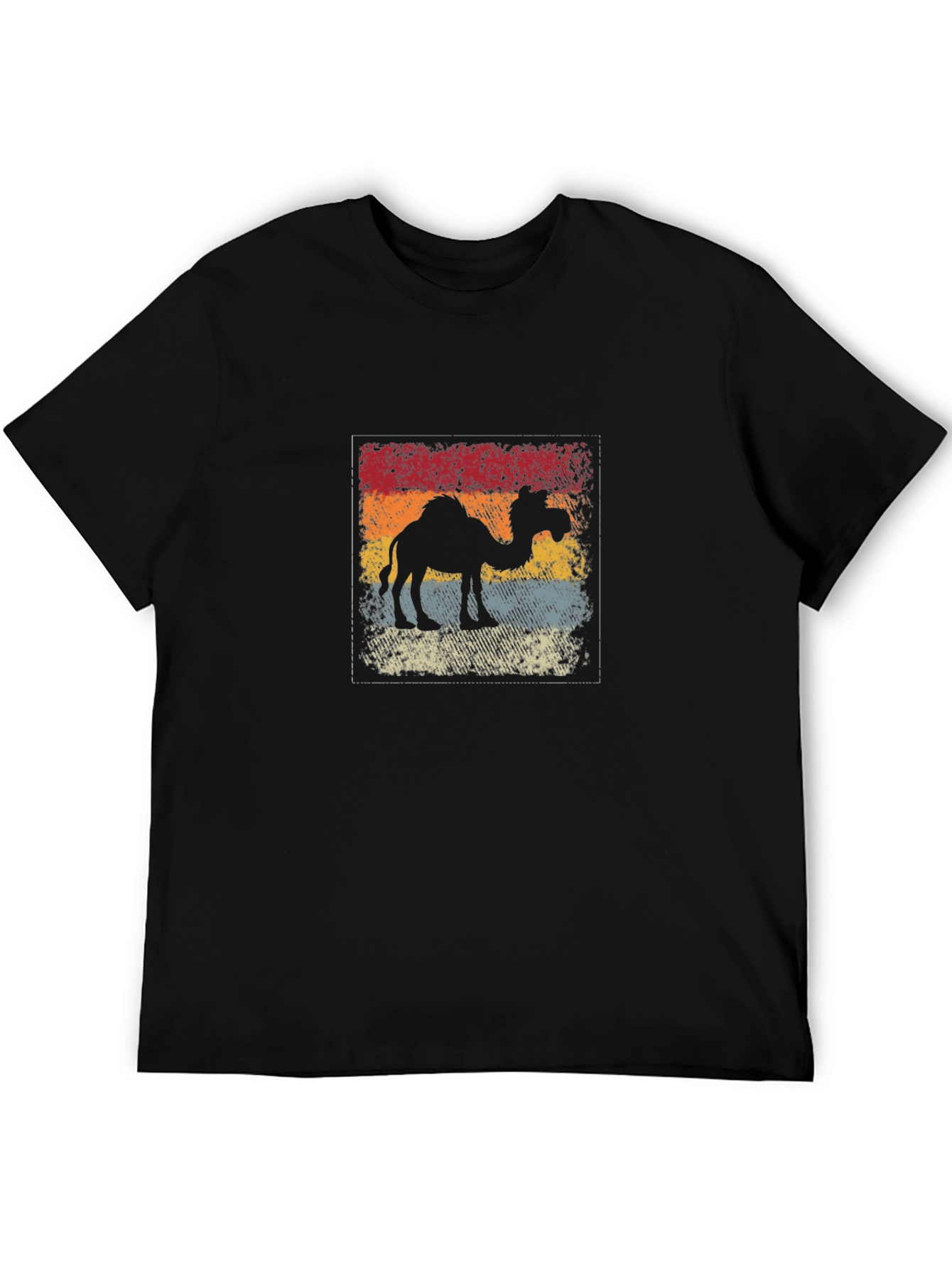 Retro Camel Silhouette Black T-Shirt