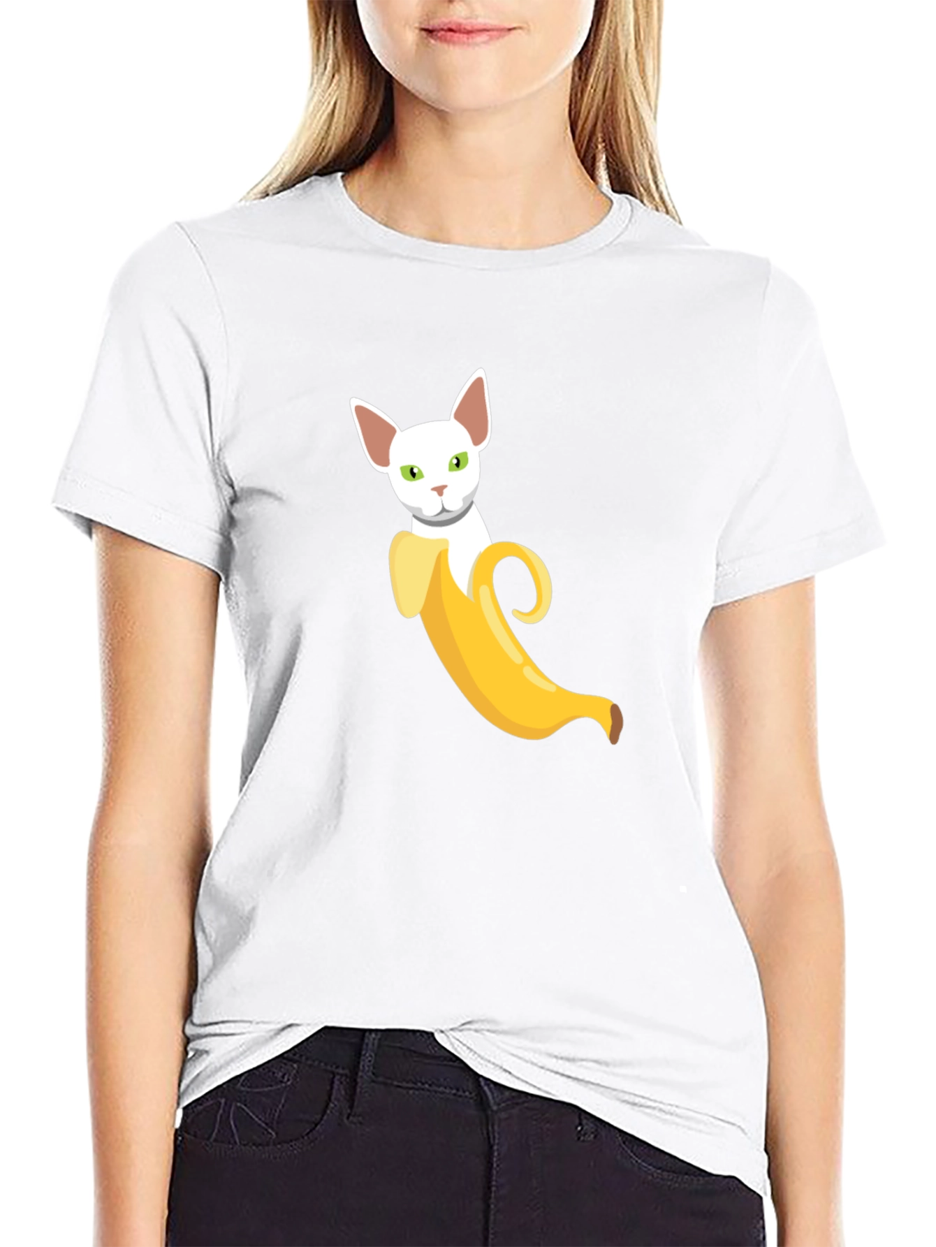 Banana Cat Graphic Tee - Quirky Comfy