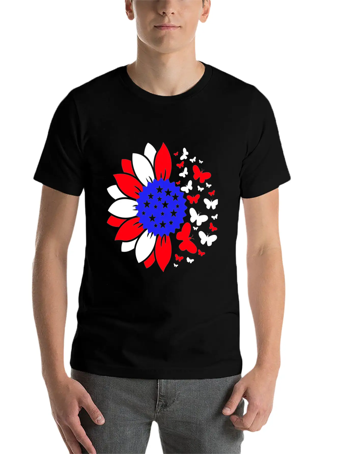 Sunflower Butterflies Dreams Monarchs Natural Unisex Casual T-Shirt – Clean Design For Daily Comfort
