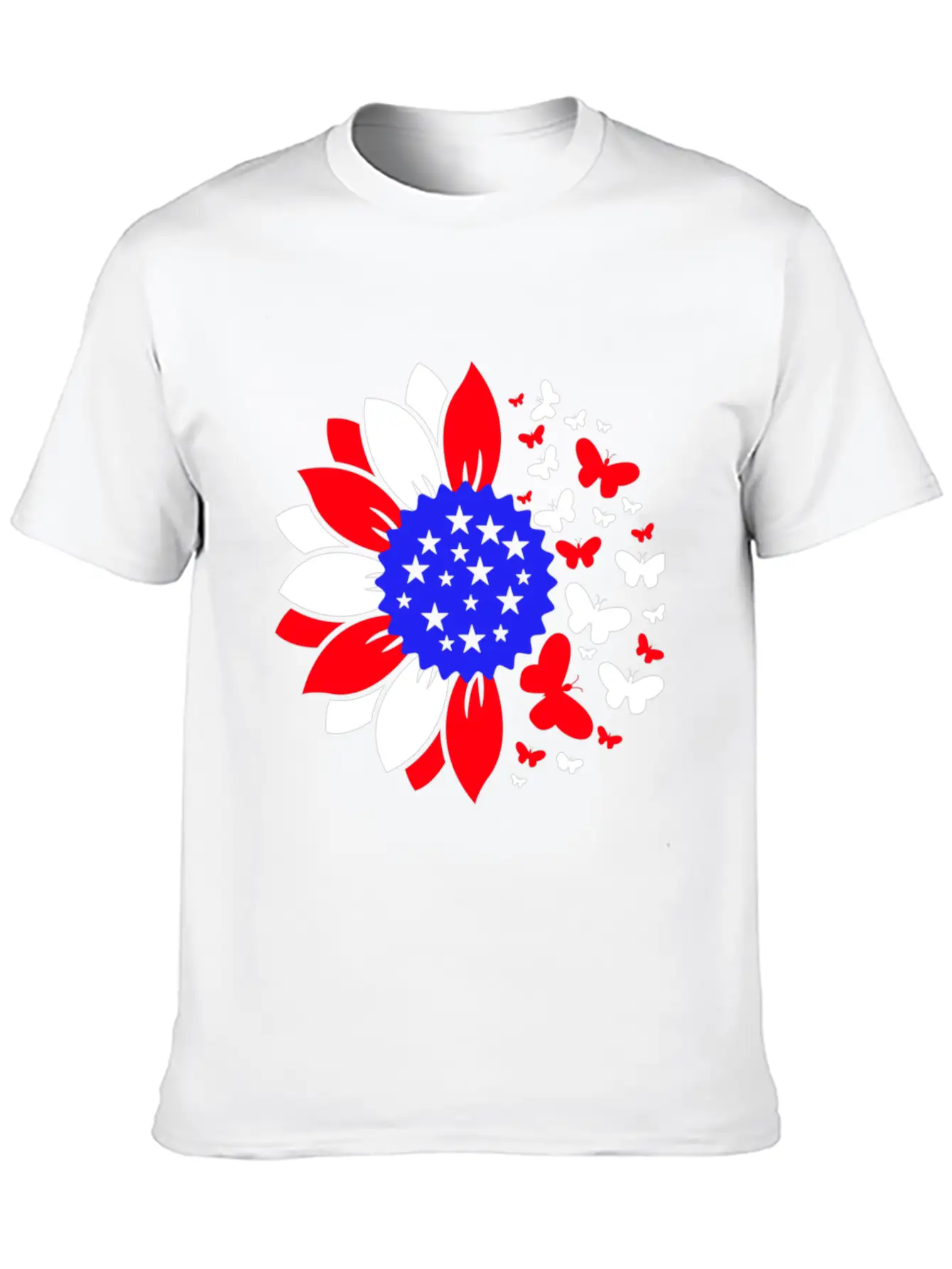 Sunflower Butterflies Dreams Monarchs Natural Unisex Casual T-Shirt – Clean Design For Daily Comfort