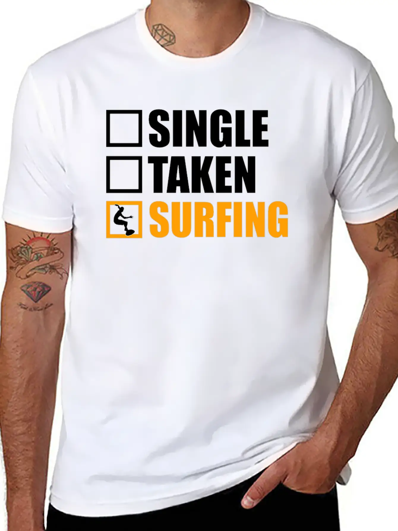 Surfing Is My Girlfriend Unisex Casual T-Shirt – Clean Design For Daily Comfort