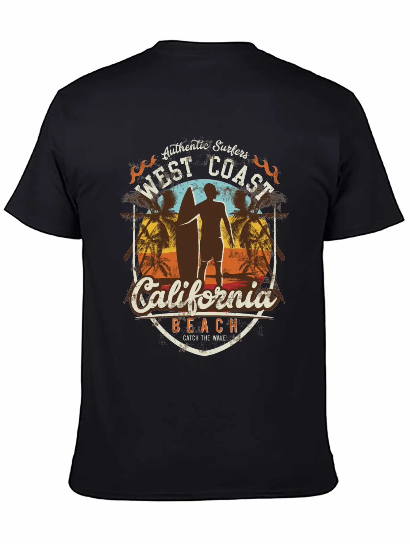 Surfing Surfer West Coast Surfing Strand Beach Unisex Casual T-Shirt – Clean Design For Daily Comfort