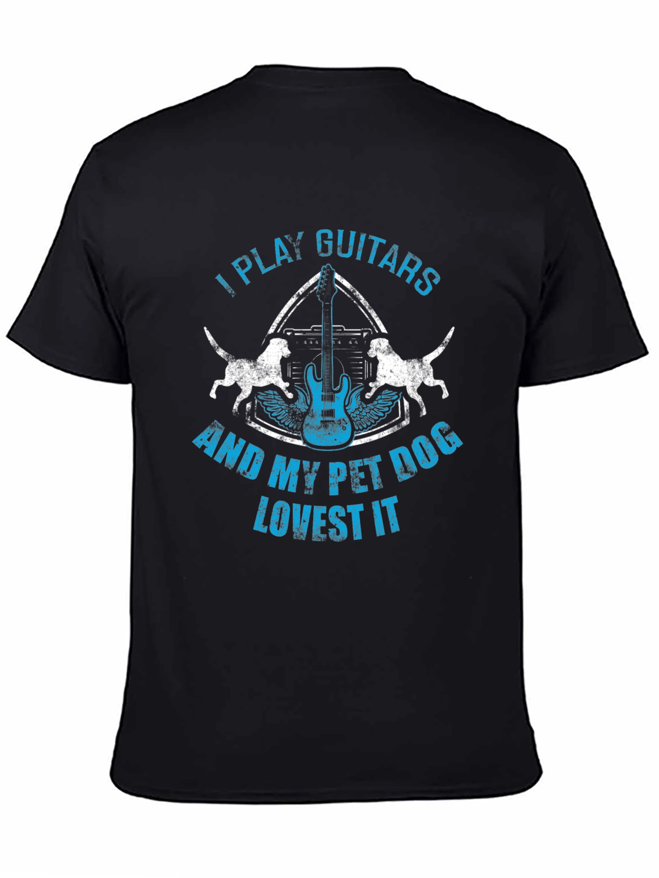 Guitar & Dog Lover Graphic Tee