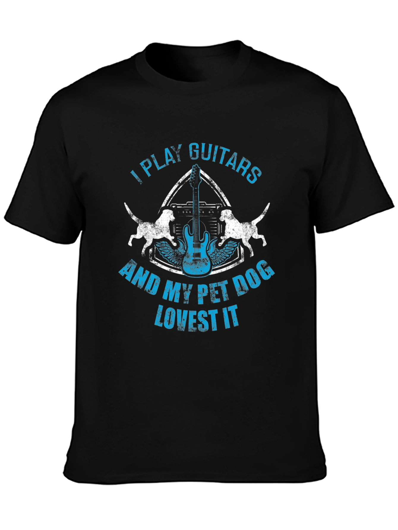 Guitar & Dog Lover Graphic Tee
