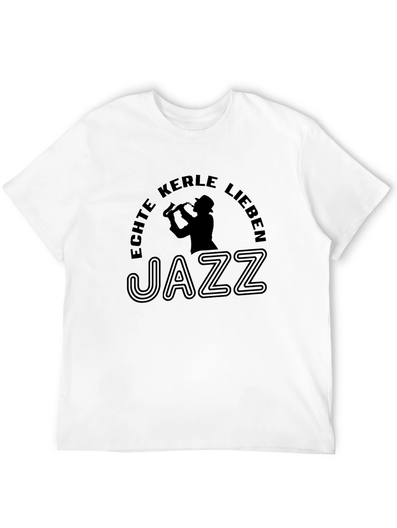 Echte Kerle Lieben Jazz Graphic Black T-Shirt
