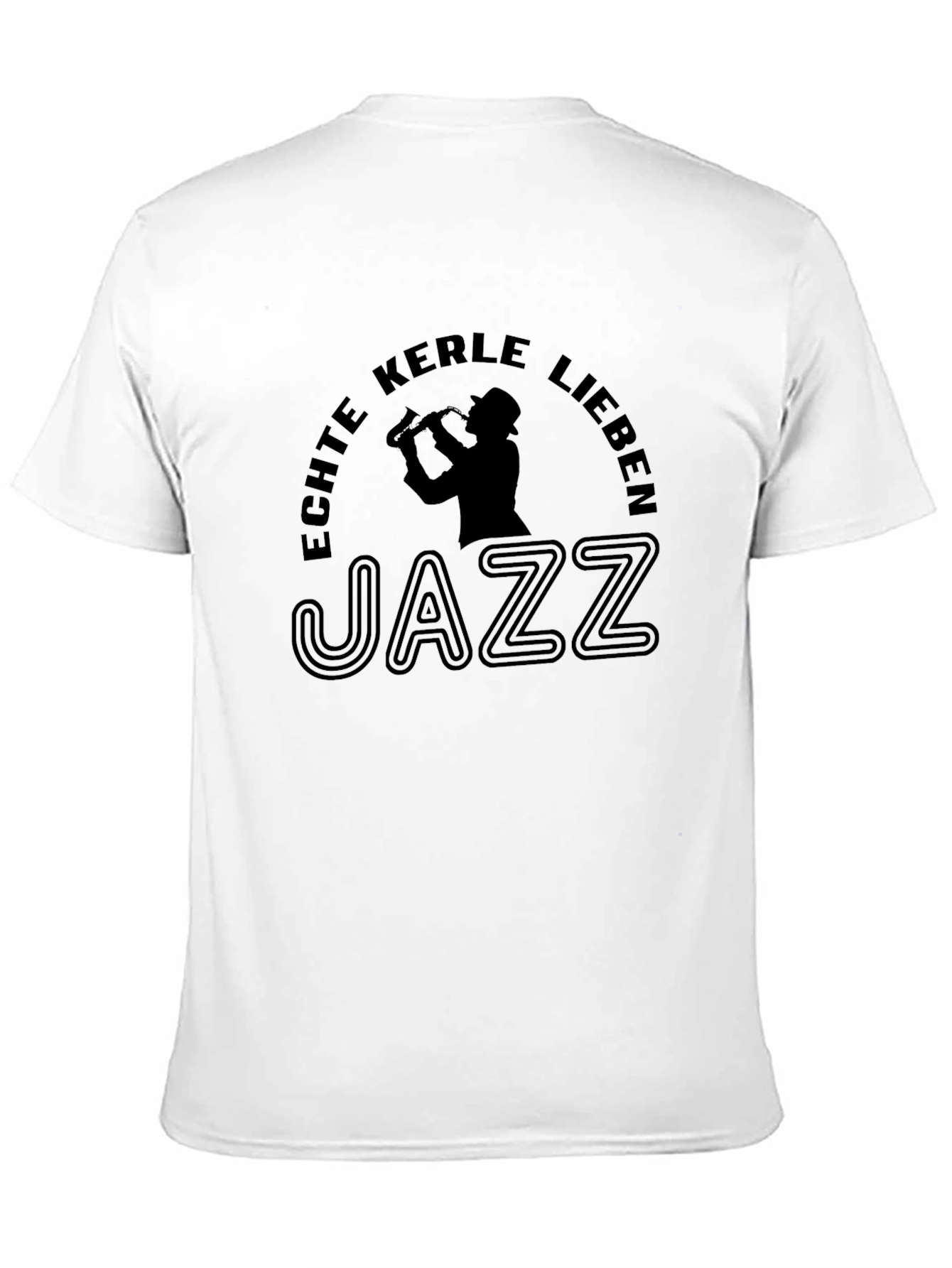 Echte Kerle Lieben Jazz Graphic Black T-Shirt