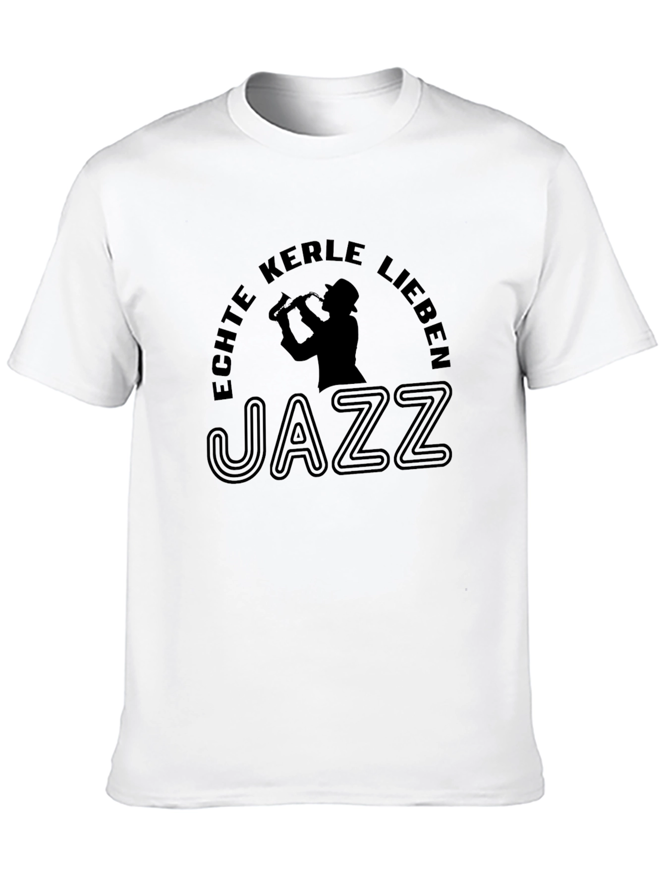 Echte Kerle Lieben Jazz Graphic Black T-Shirt