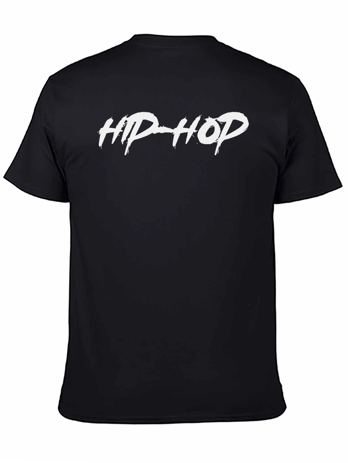 Hip Hop Graphic Tee - Stylish Black Cotton T-Shirt