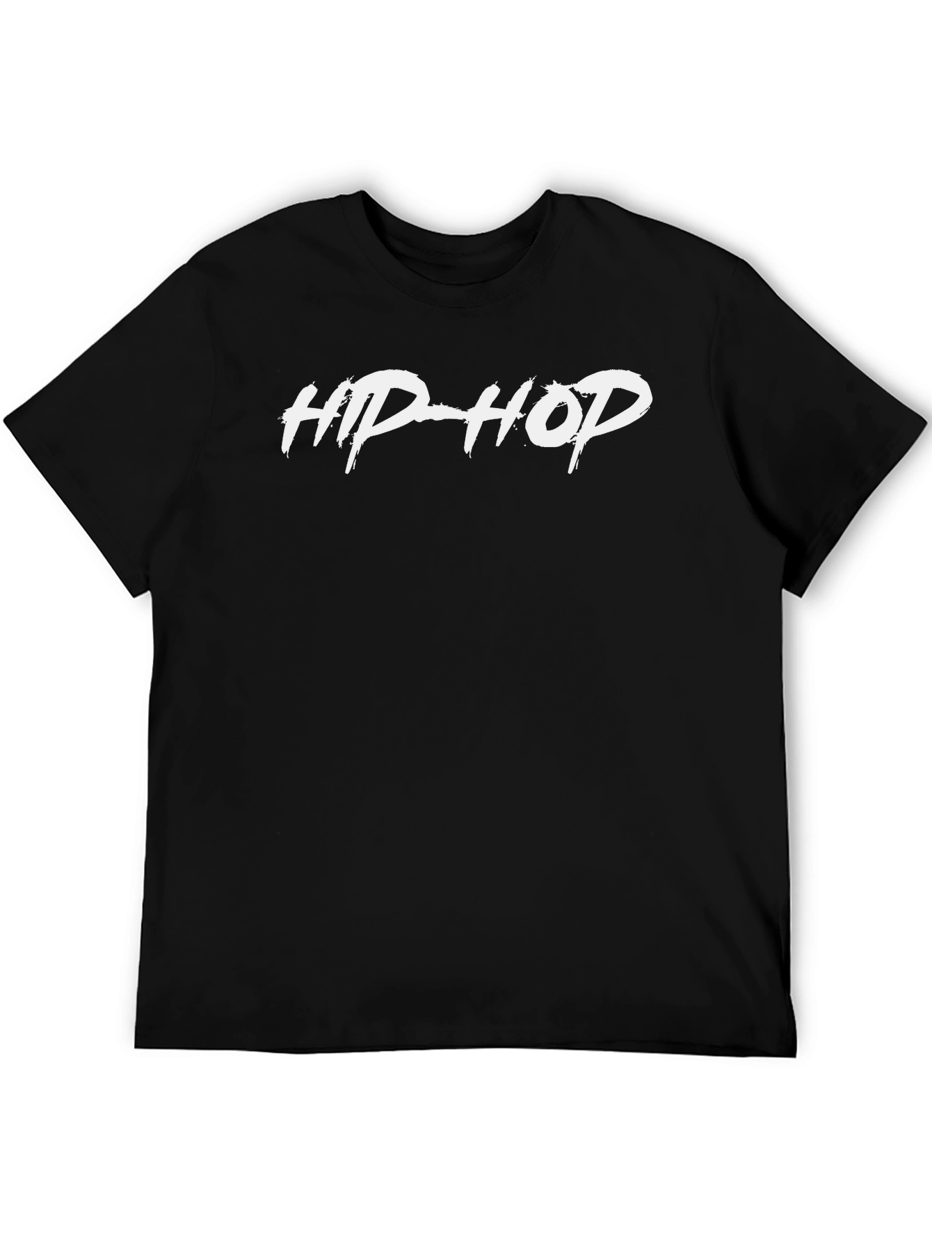 Hip Hop Graphic Tee - Stylish Black Cotton T-Shirt