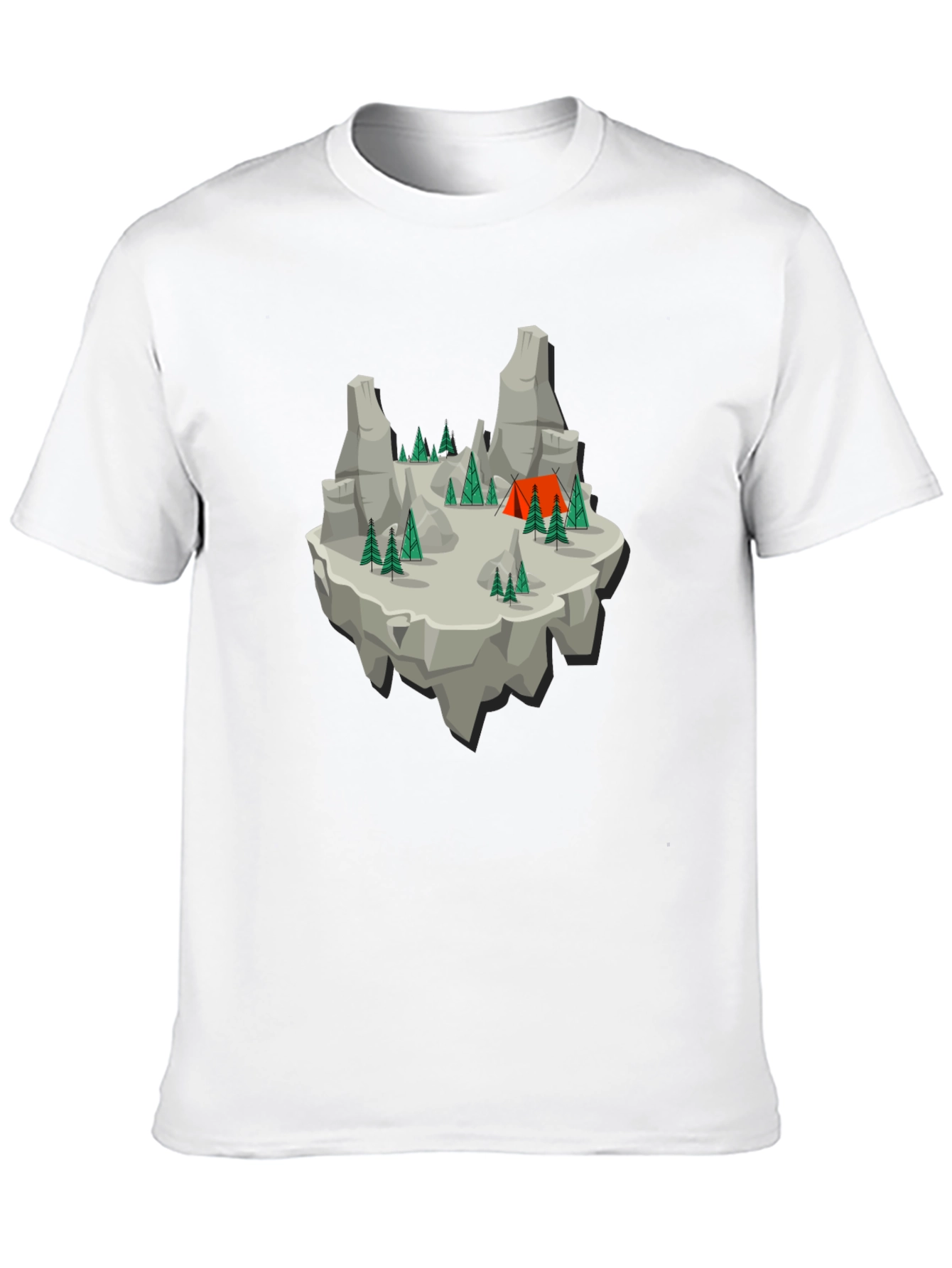 Floating Island Camping T-Shirt - Graphic Tee