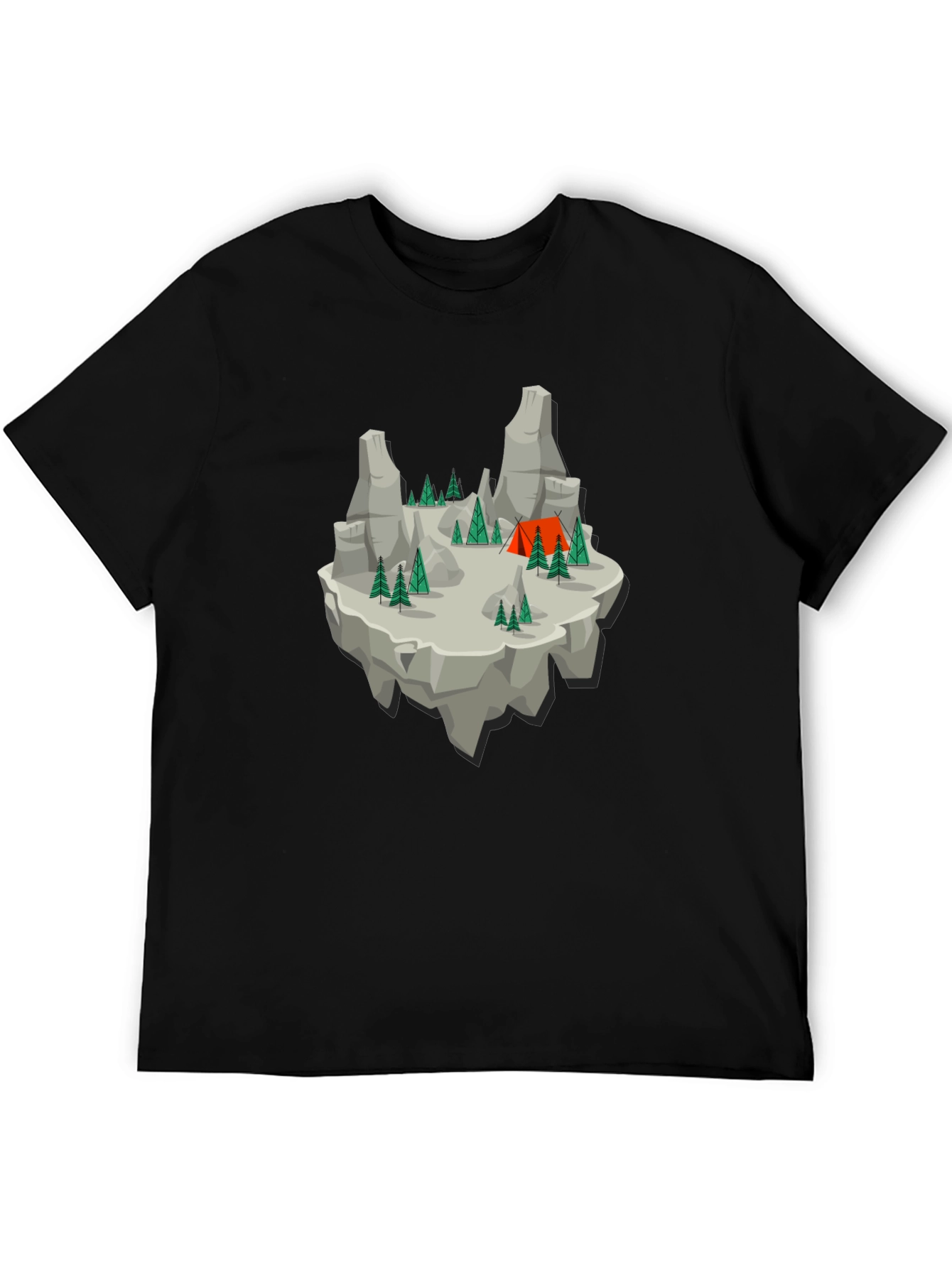 Floating Island Camping T-Shirt - Graphic Tee