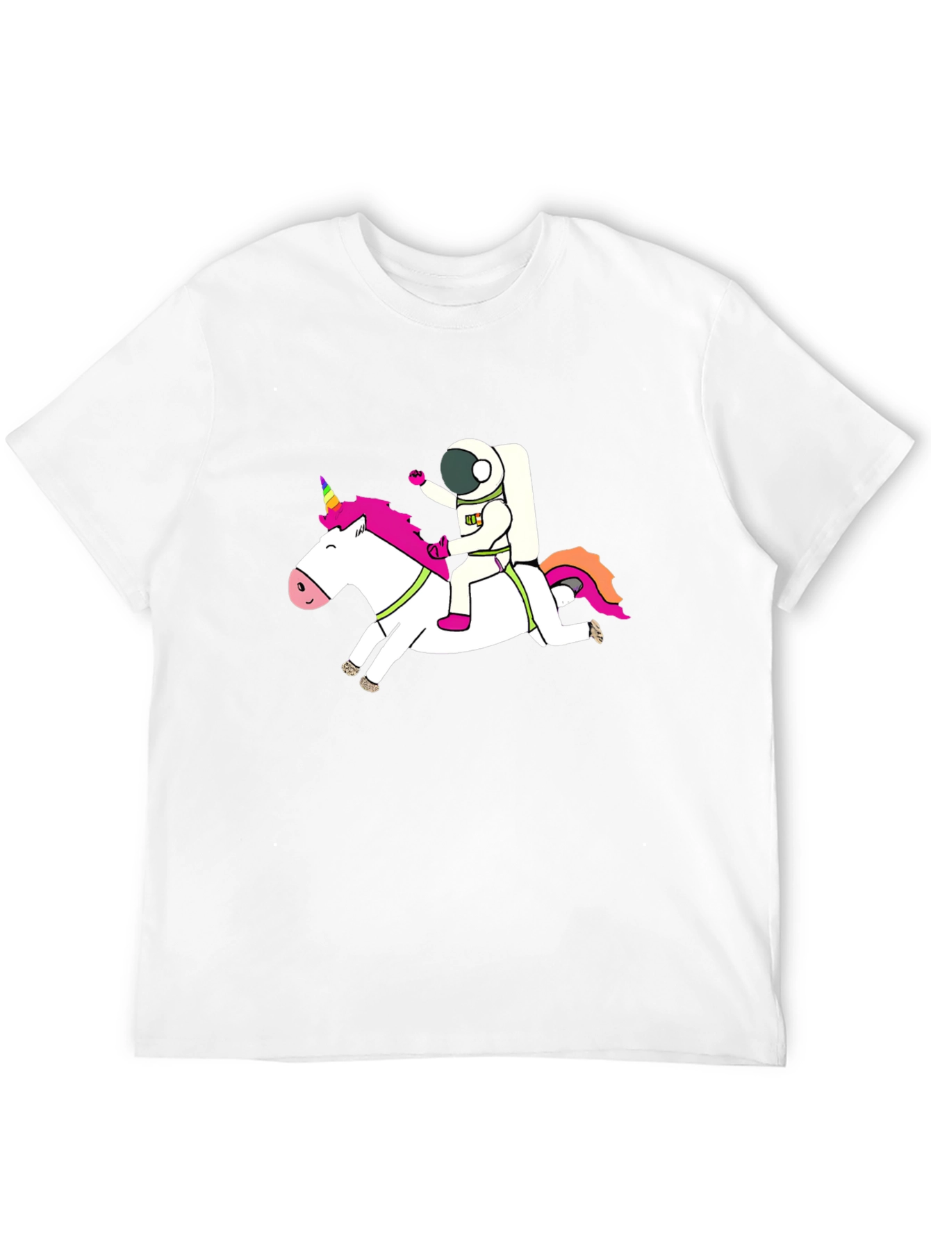 Astronaut Unicorn Black T-Shirt