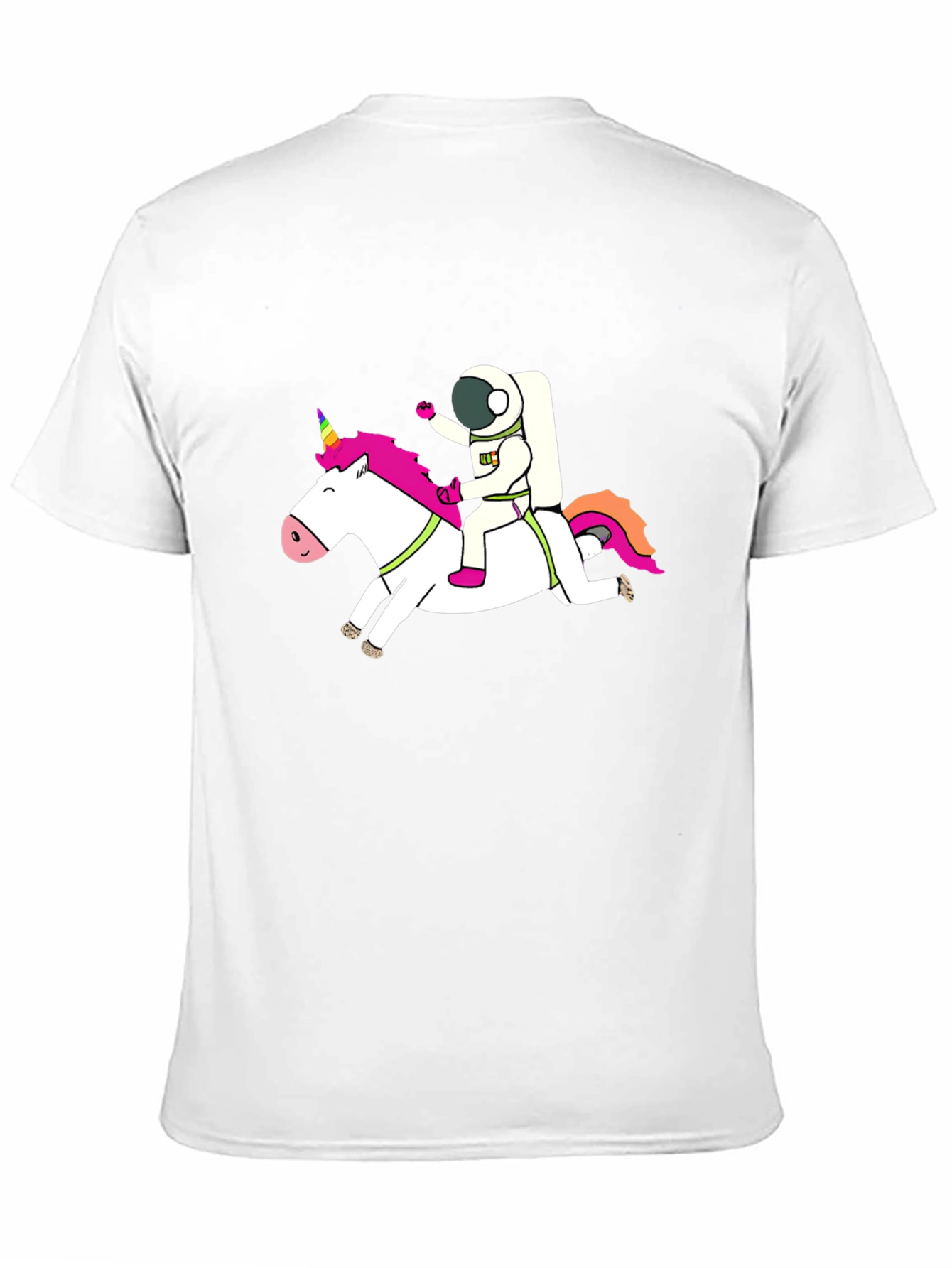 Astronaut Unicorn Black T-Shirt
