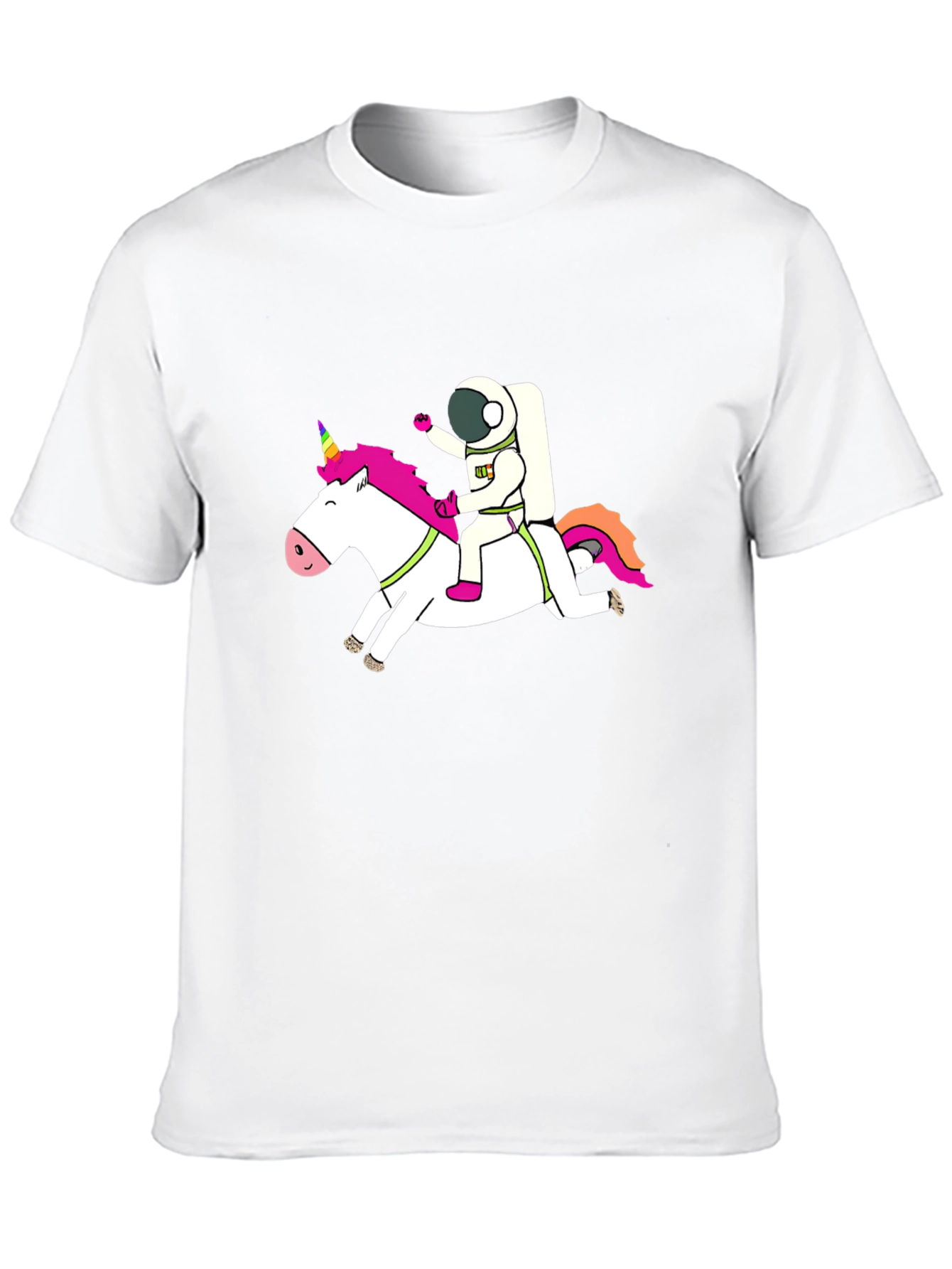 Astronaut Unicorn Black T-Shirt