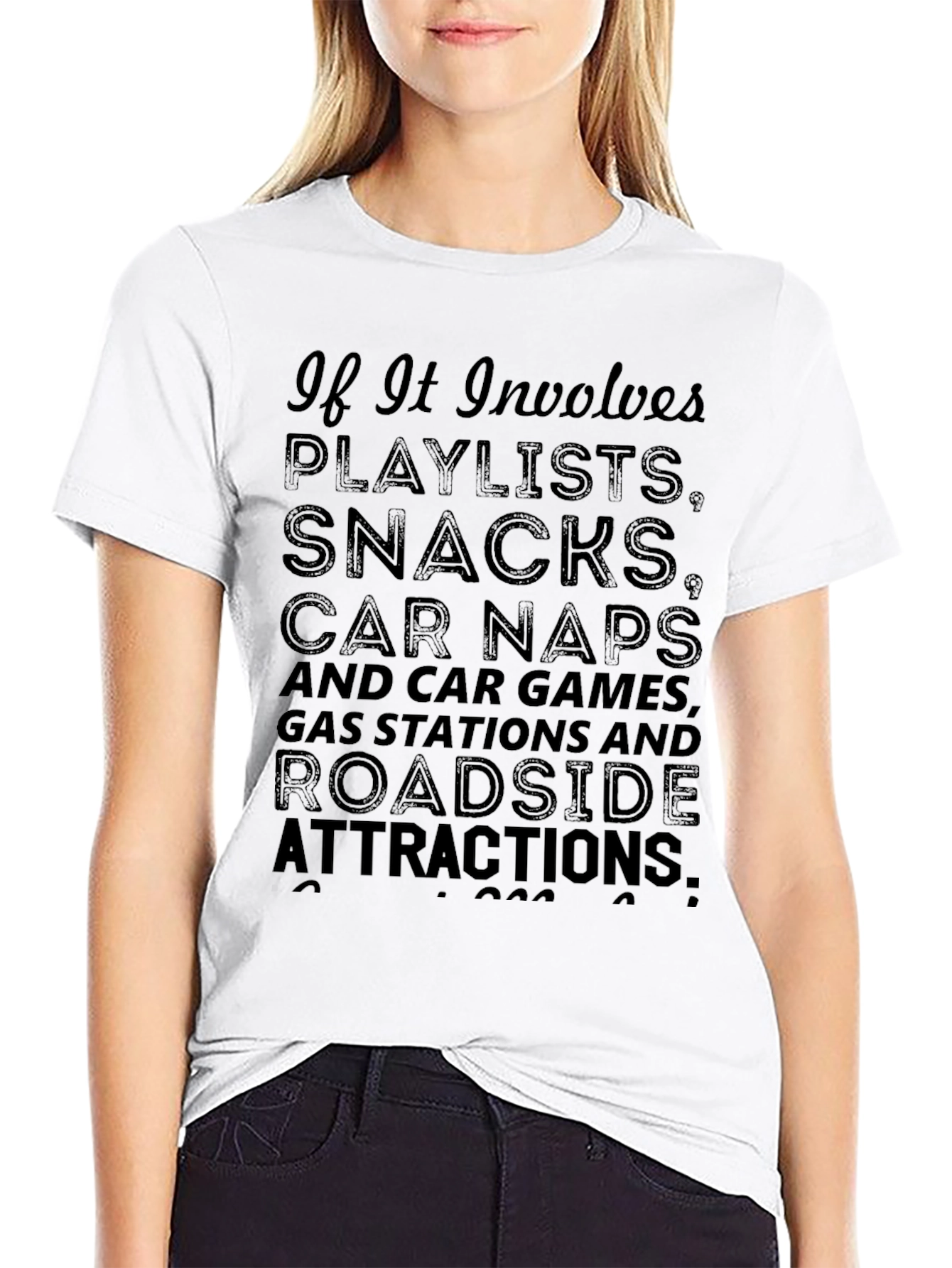 Road Trip T-Shirt: Playlists Snacks & Adventures!