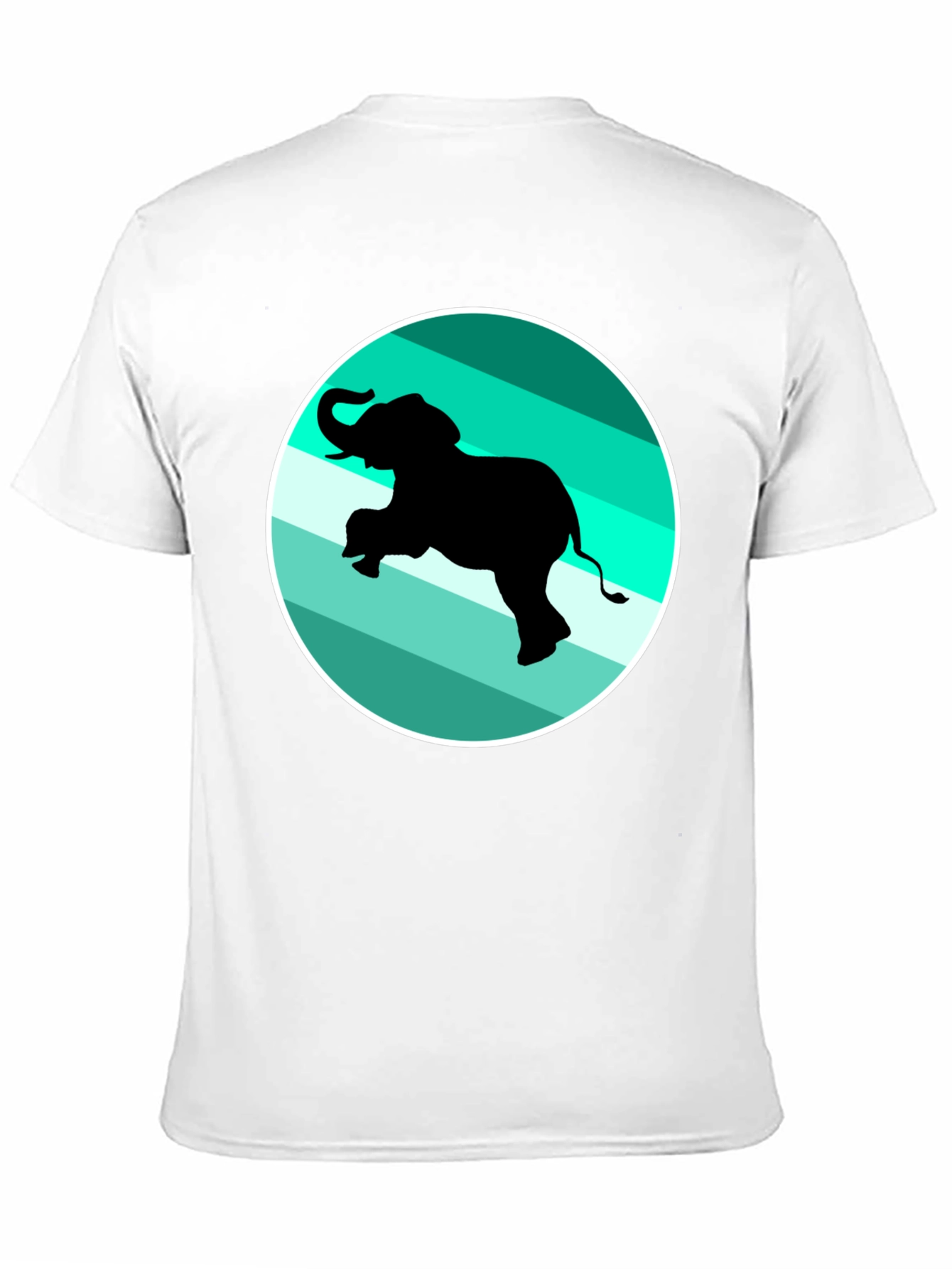 Elephant Graphic Print Crew Neck Tee