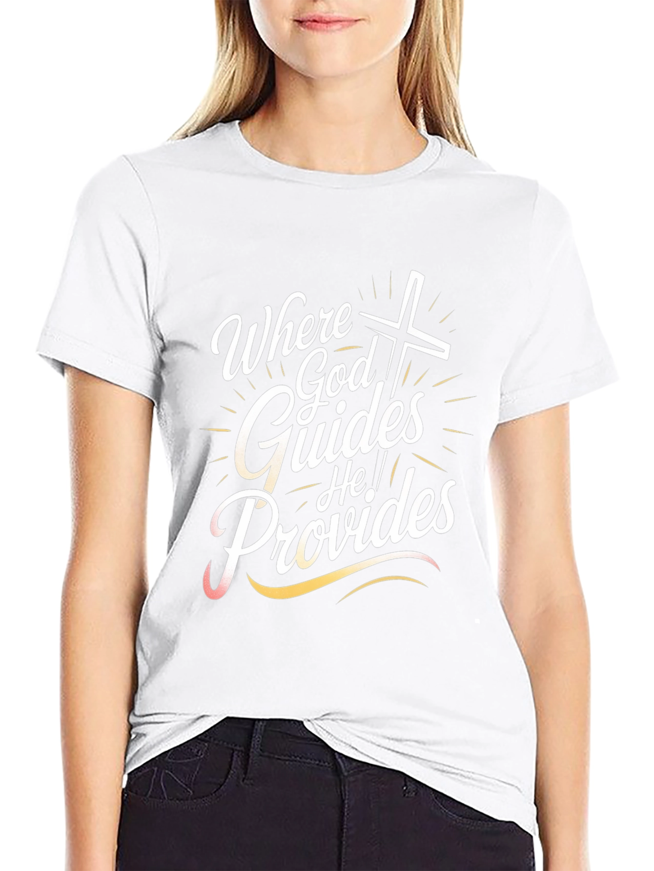 Where God Guides T-Shirt - Christian Faith Tee