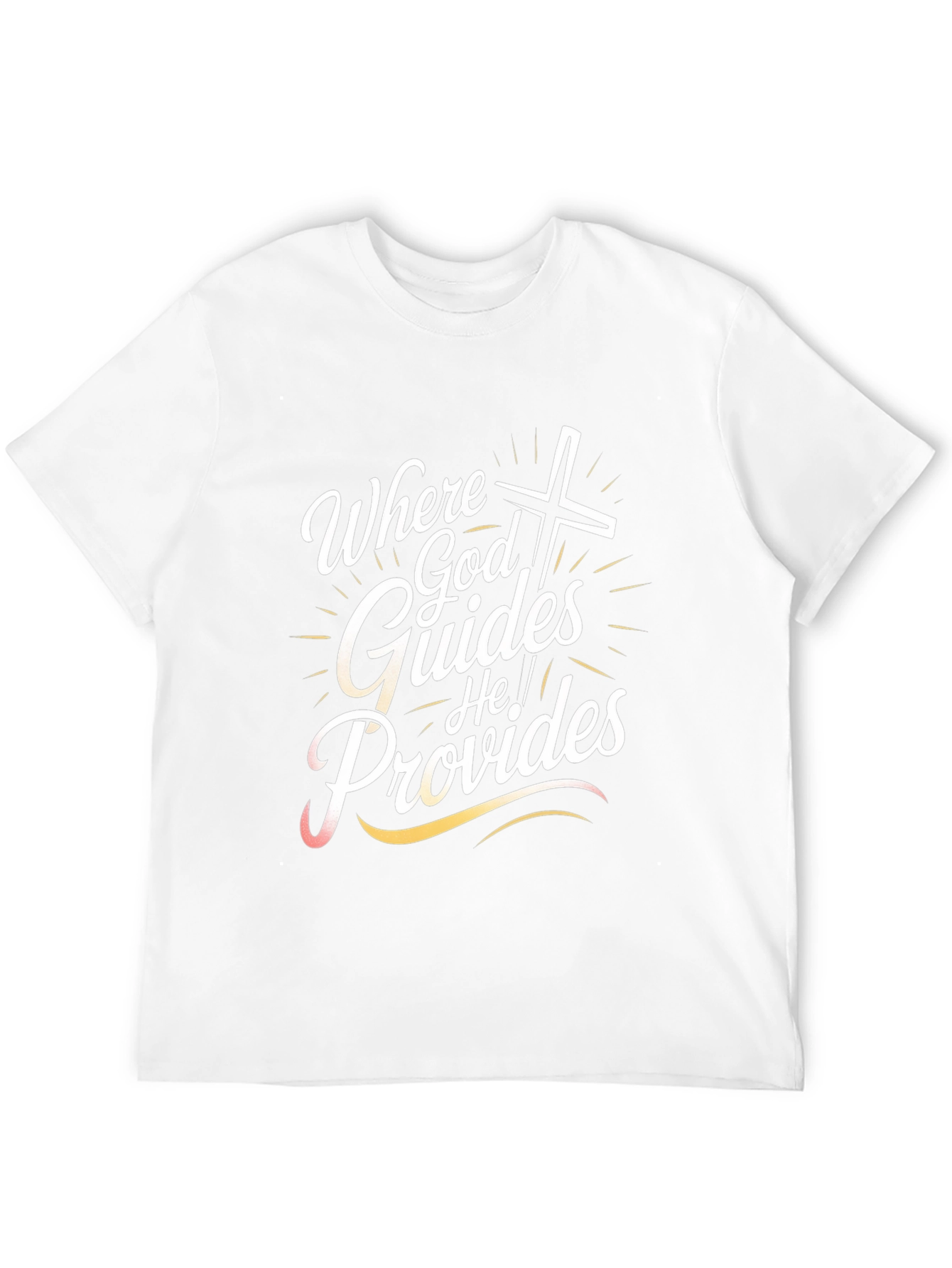 Where God Guides T-Shirt - Christian Faith Tee