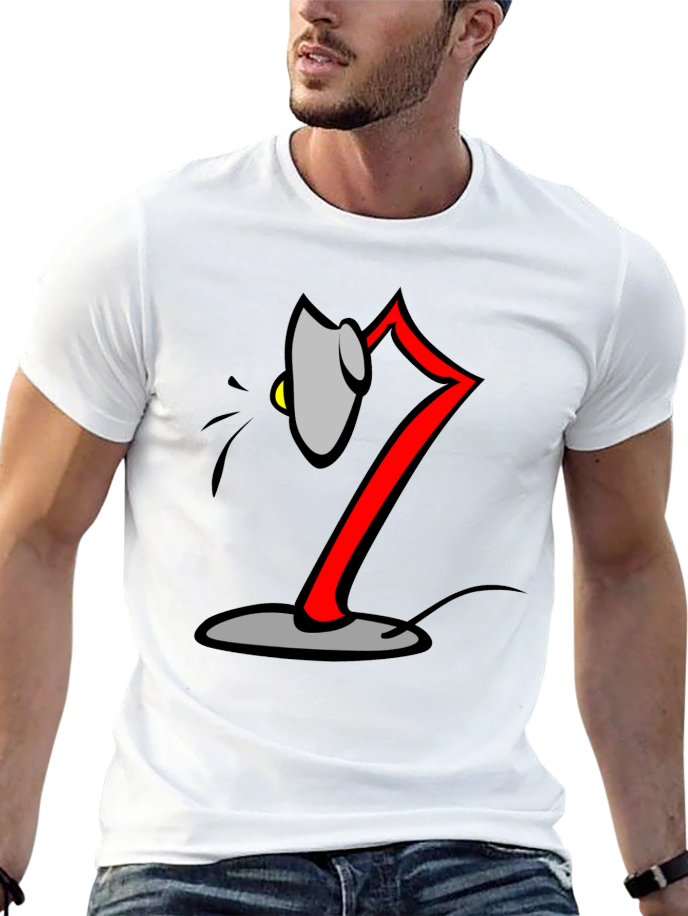 Cartoon Lamp Black T-Shirt