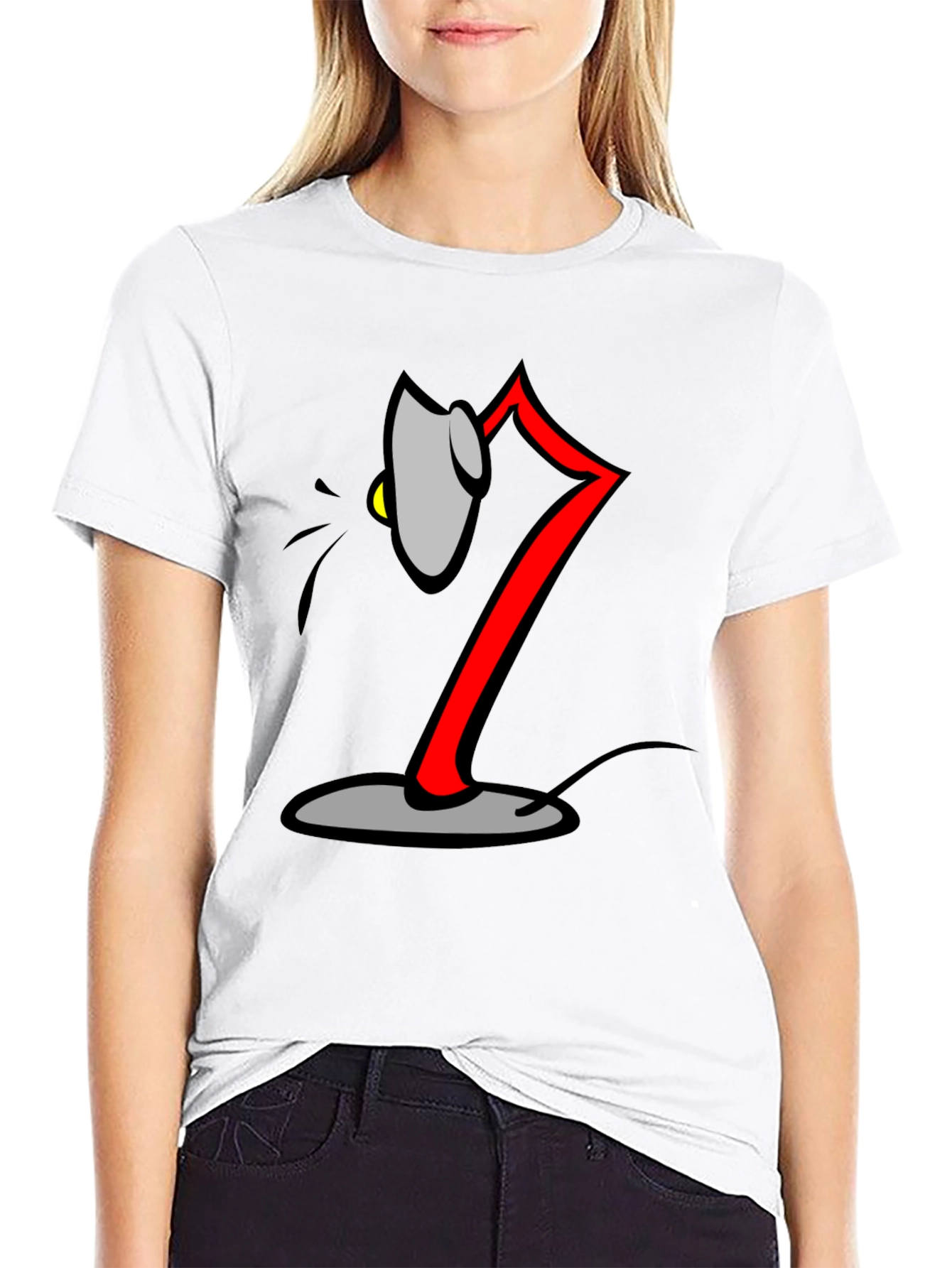 Cartoon Lamp Black T-Shirt