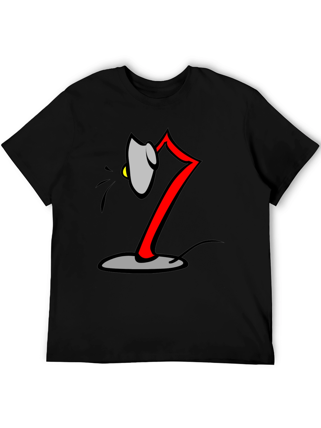 Cartoon Lamp Black T-Shirt