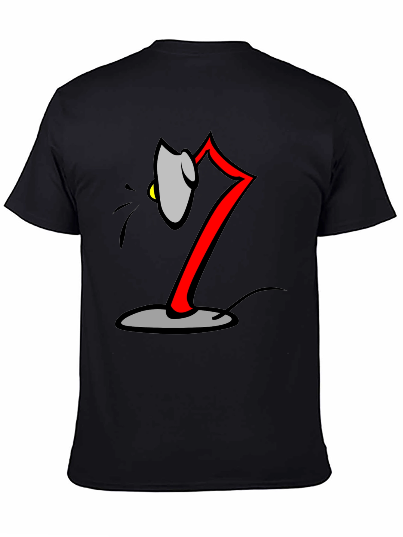 Cartoon Lamp Black T-Shirt
