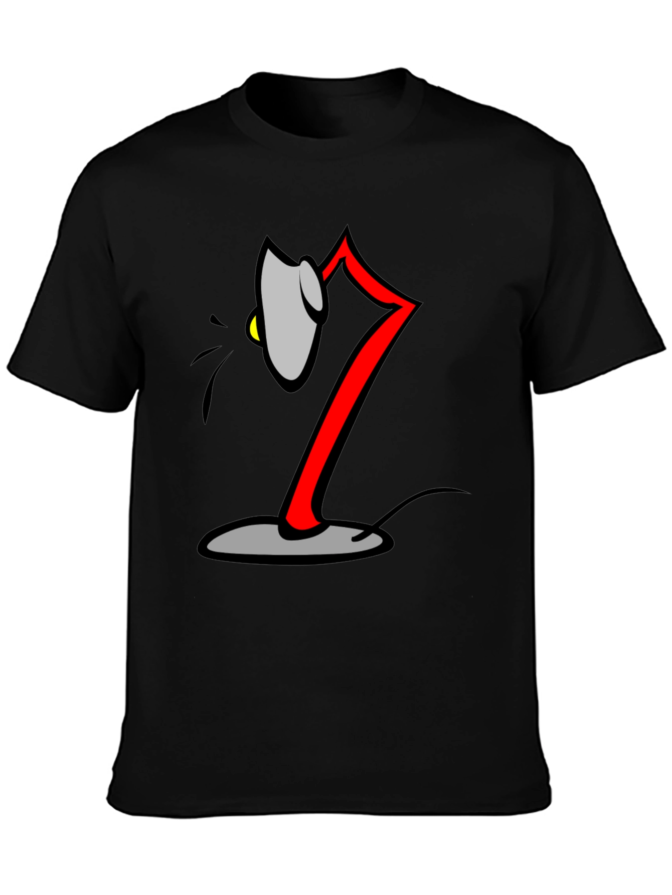Cartoon Lamp Black T-Shirt