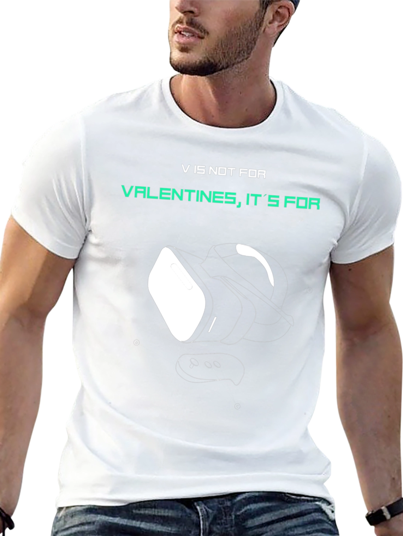 Gamer VR Valentines Day Black T-Shirt