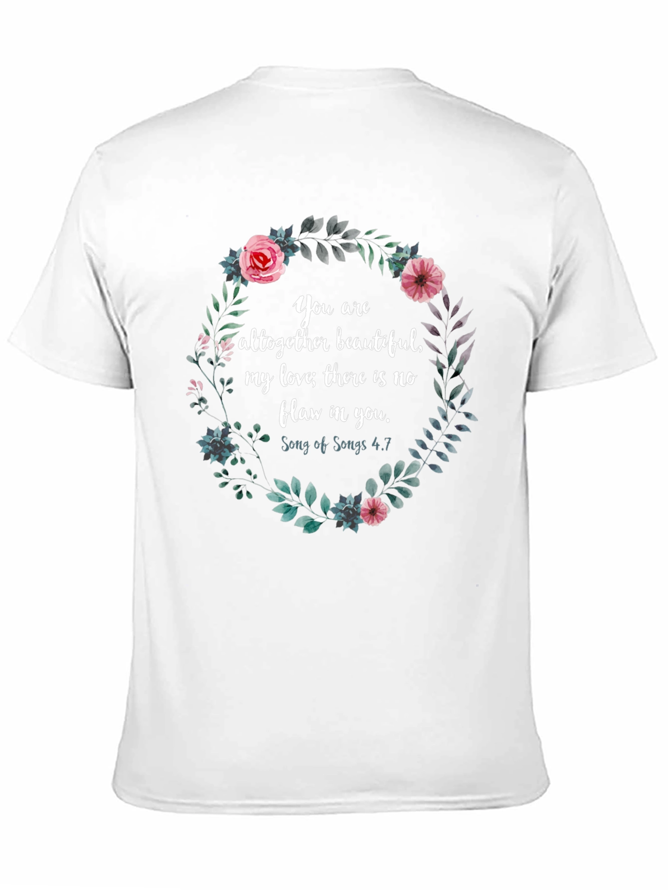 Floral Wreath Inspirational Christian T-Shirt
