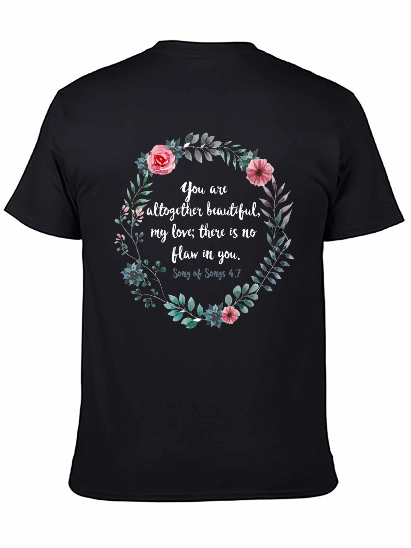Floral Wreath Inspirational Christian T-Shirt